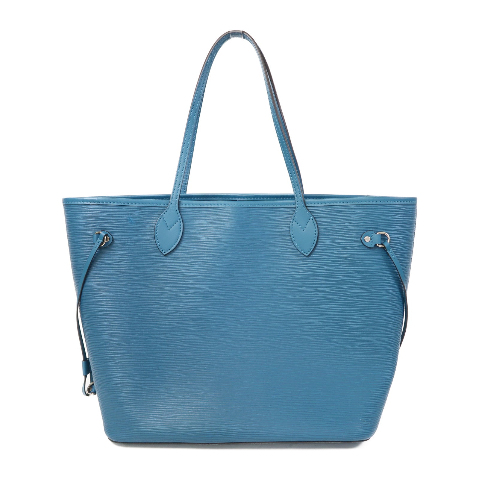 LOUIS VUITTON Epi Neverfull MM銀扣肩背袋湖水綠色