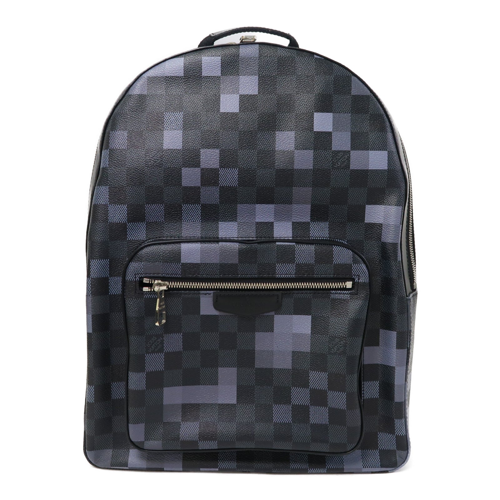 LOUIS VUITTON Damier Graphite Josh Backpack銀扣背包黑色/藍色