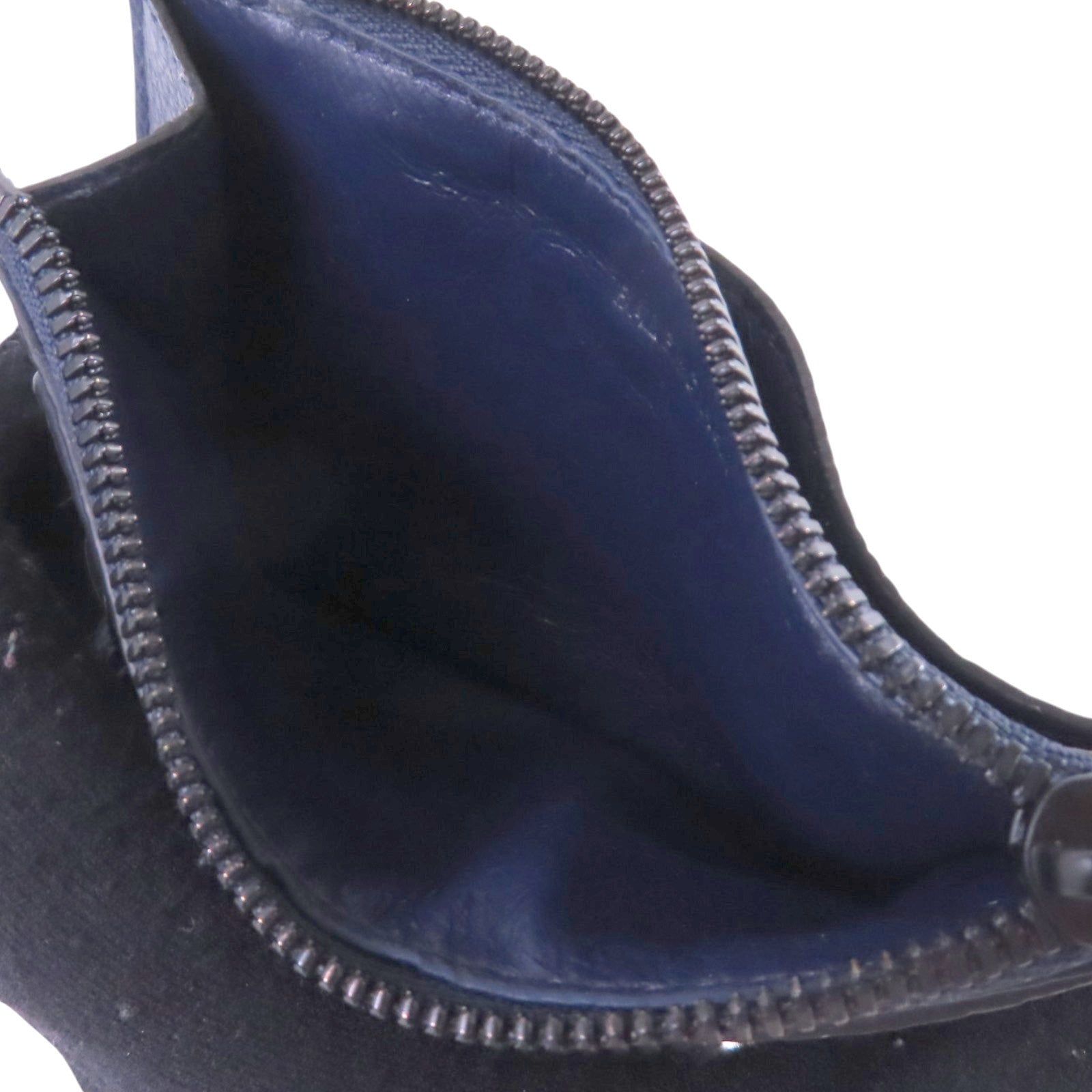 BALENCIAGA Card Case Card Holder Blue 640110 Calfskin Leather