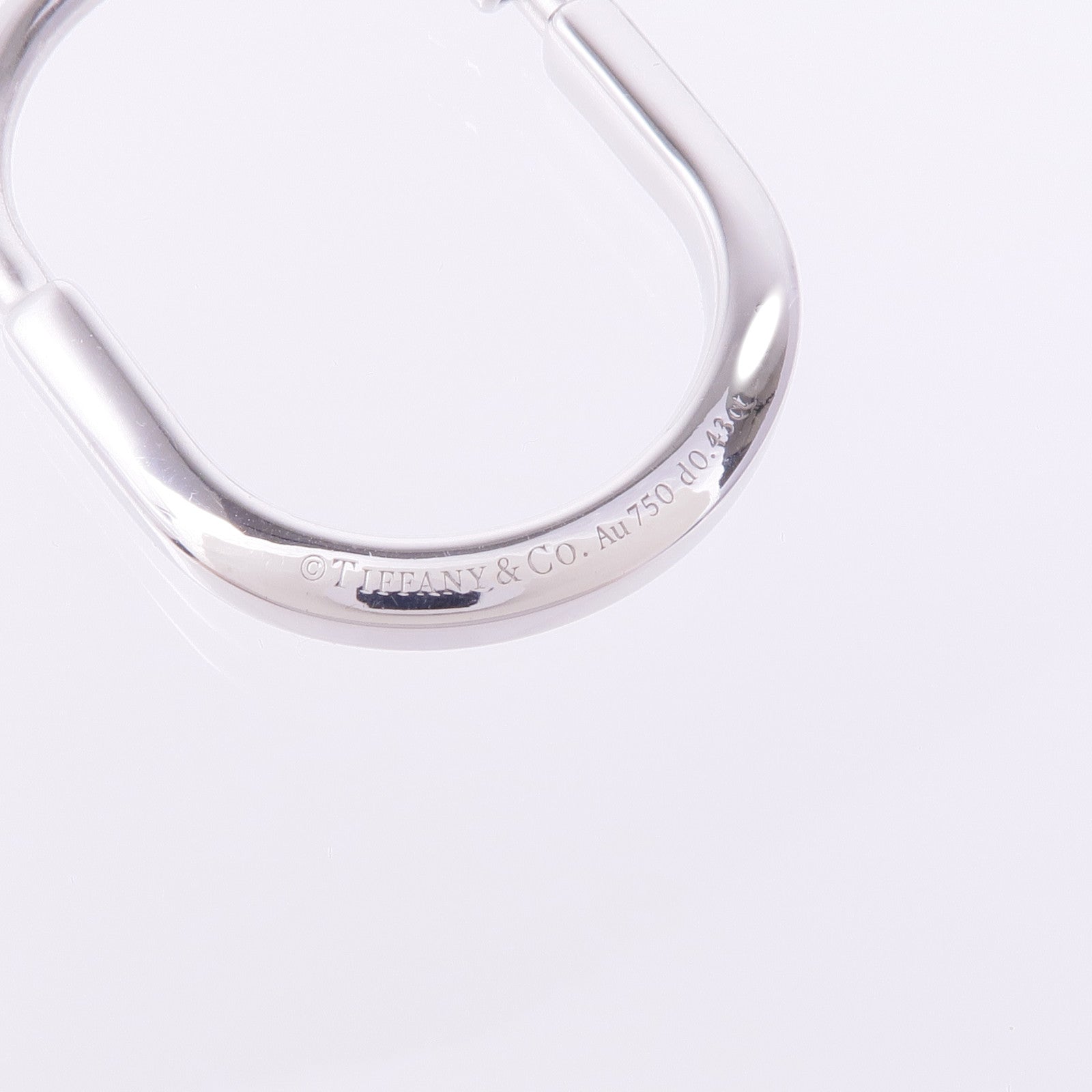 TIFFANY＆CO 18K白金Lock Pendant鑽石項鍊