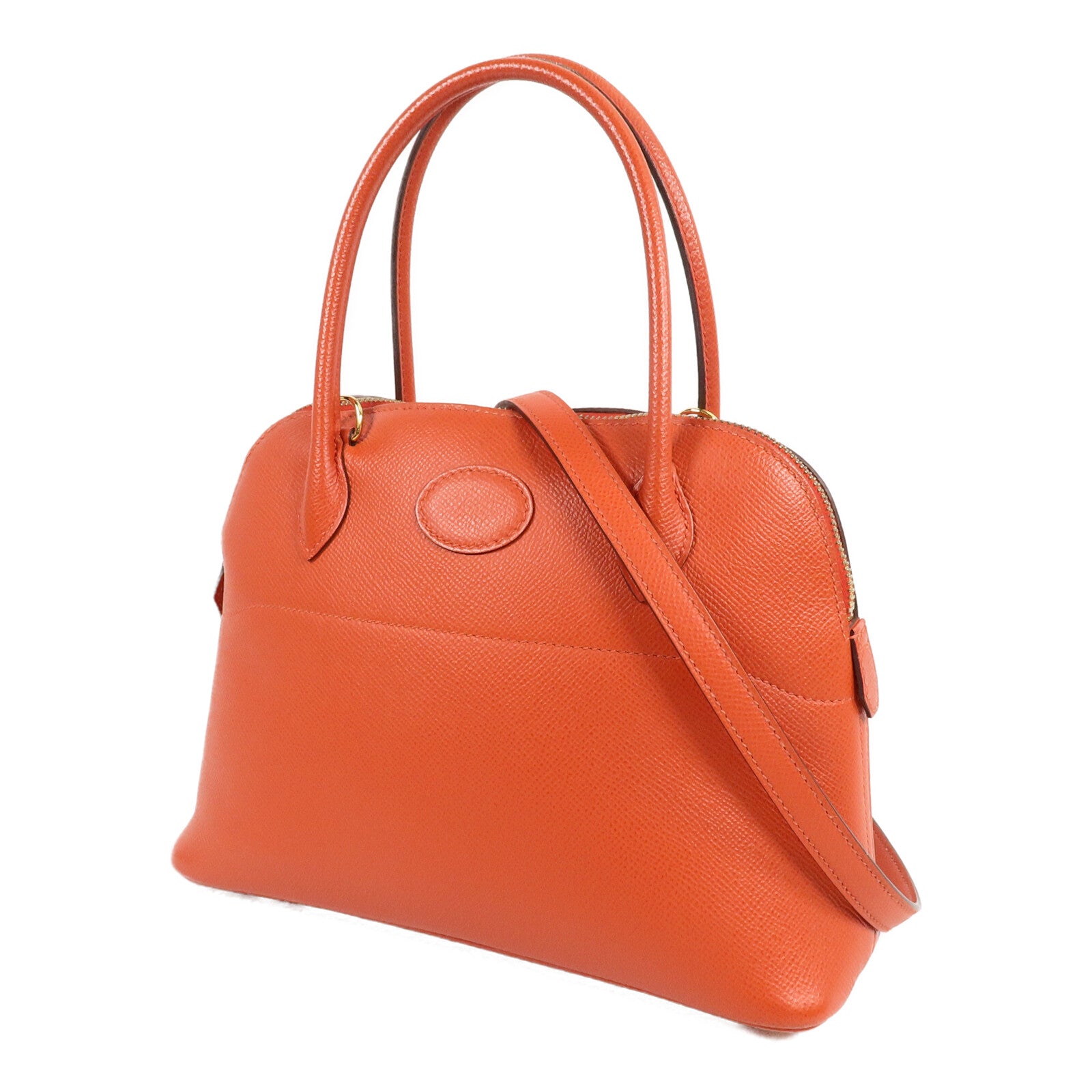 HERMES Epsom皮革Bolide 27手挽肩背兩用袋Rouge Tomate