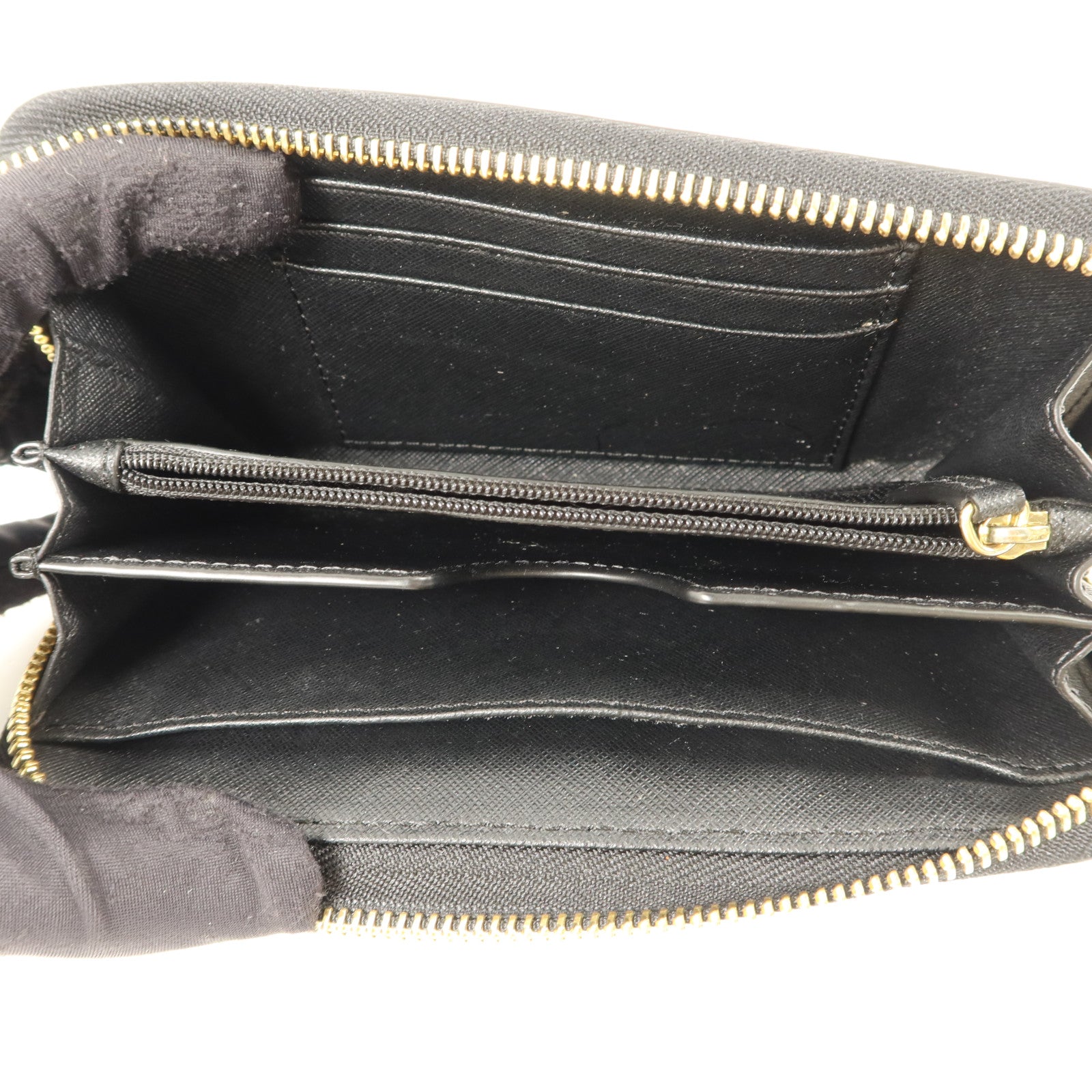 Michael Kors 牛皮皮革Zipper Round Wallet金扣錢包