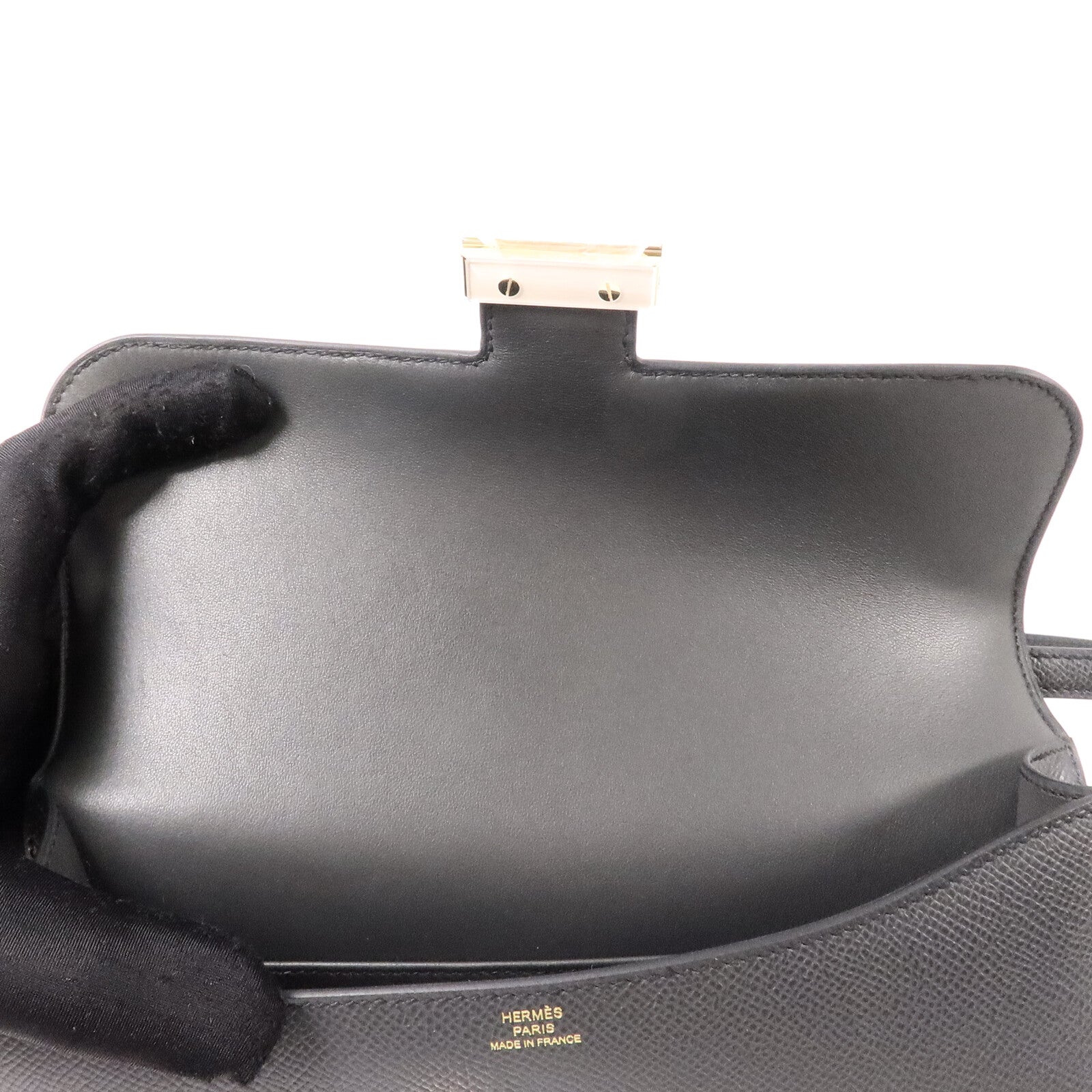HERMES Epsom皮革Constance Elan肩背袋Plomb