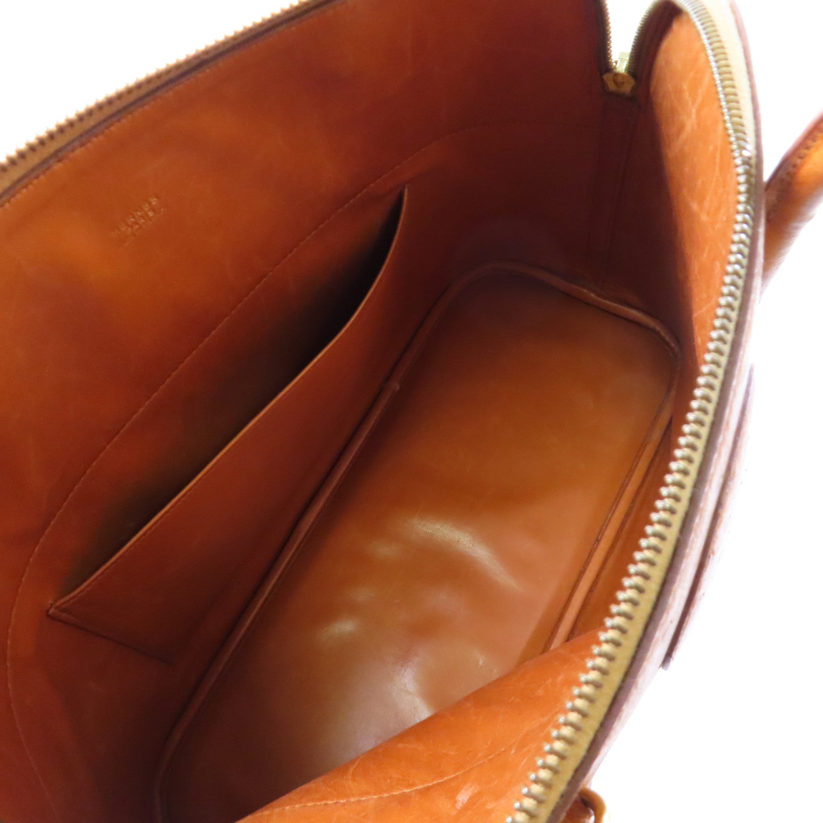 HERMES 鴕鳥皮革Bolide 35金扣手挽肩背兩用袋Gold