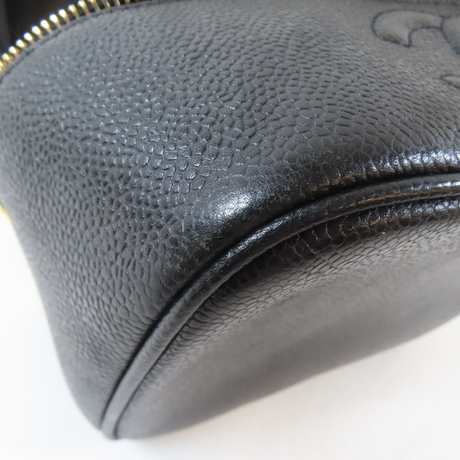 CHANEL 【激減優惠】Caviar皮革Vanity Handbag金扣手挽袋黑色