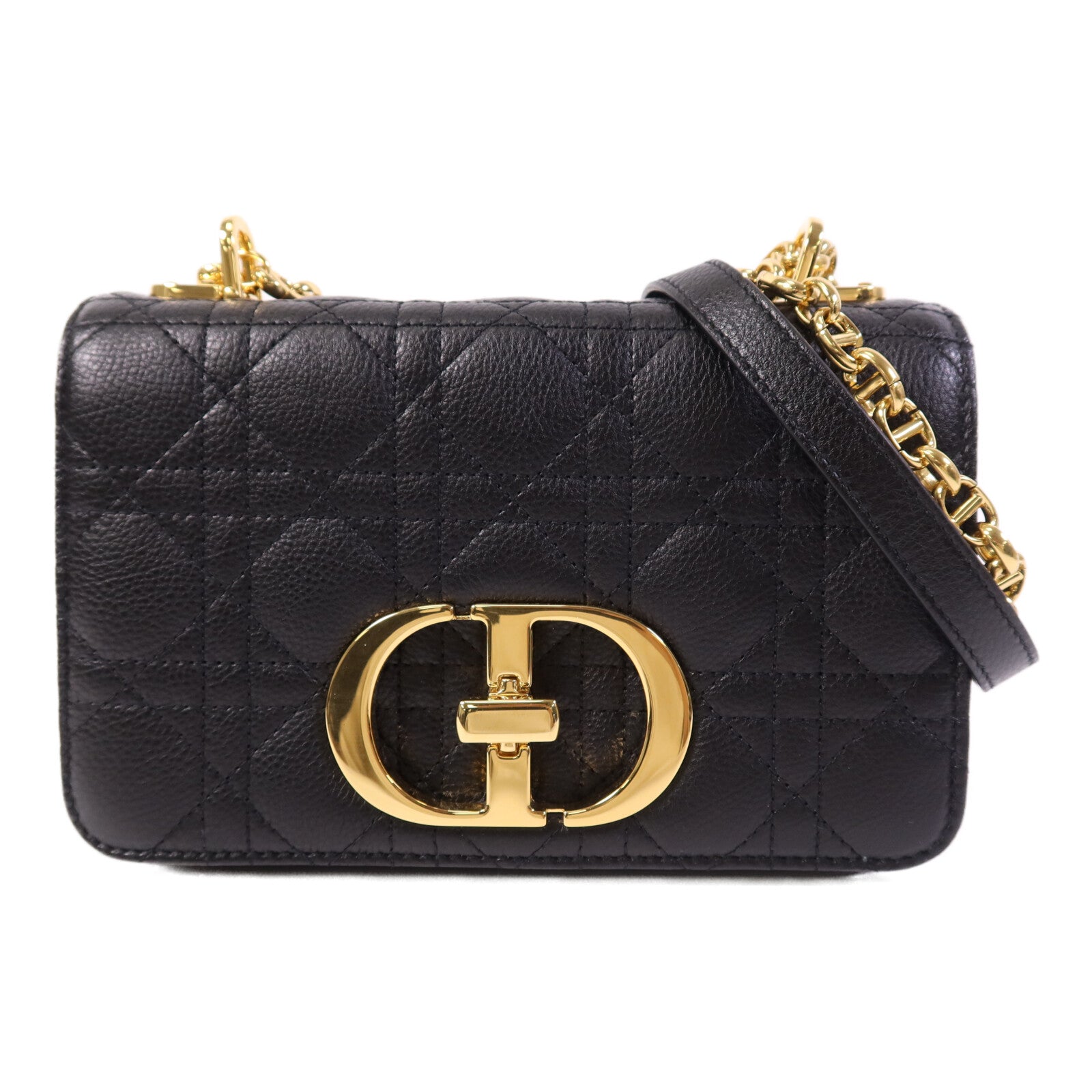 Dior 牛皮皮革Small Caro Bag金扣鏈帶肩背袋