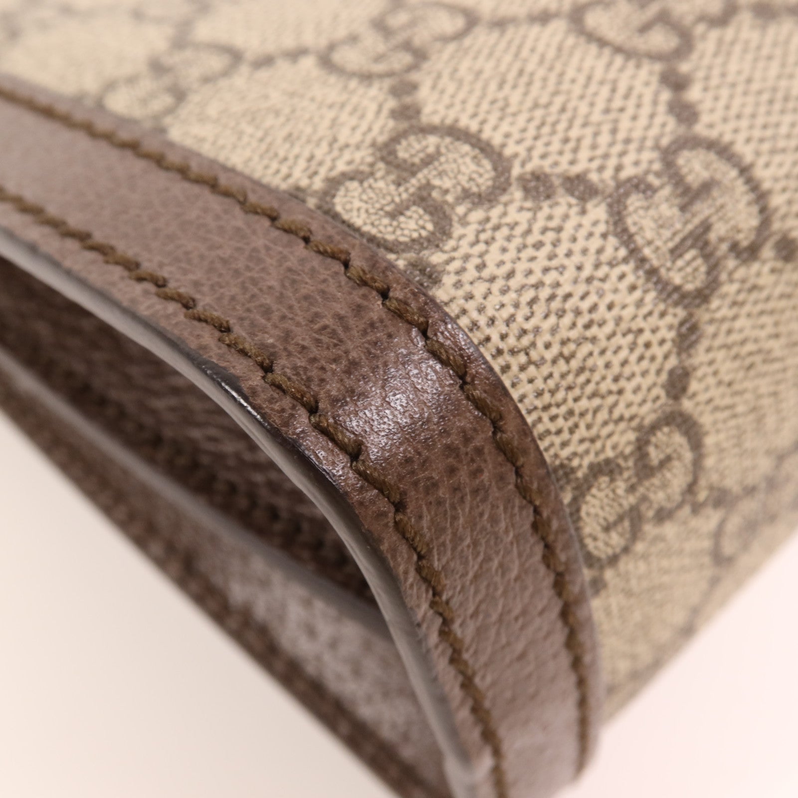 GUCCI 塗層帆布/牛皮皮革Shoulder Bag金扣鏈帶肩背袋