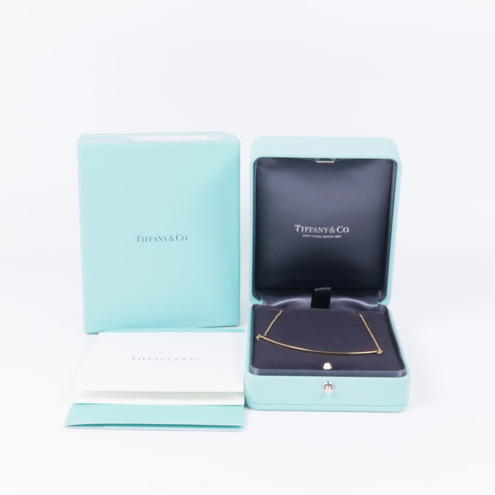TIFFANY＆CO 18K黃金T Smile Necklace項鍊