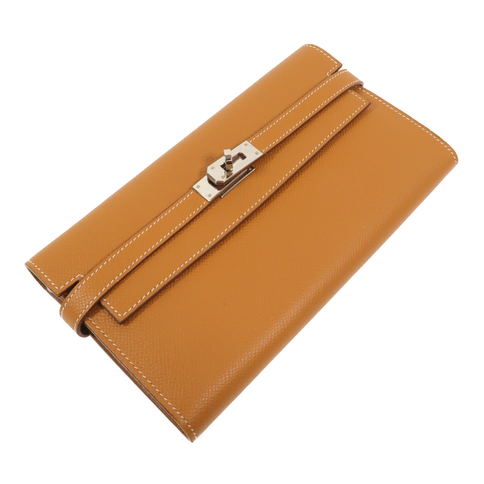 HERMES Epsom皮革Kelly Long Wallet長錢包