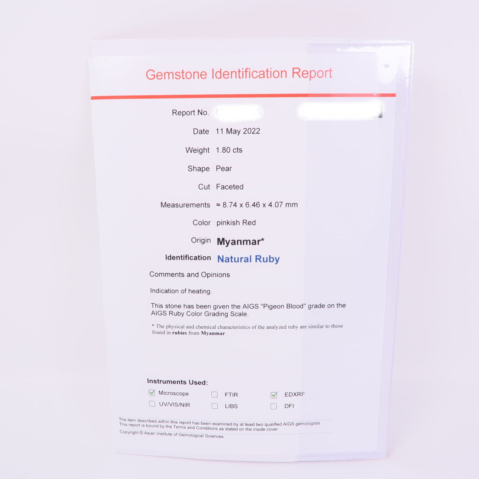 JEWELRY 【激減優惠】PT900鉑金Ruby/Diamond Ring紅寶石/鑽石戒指US#6.5