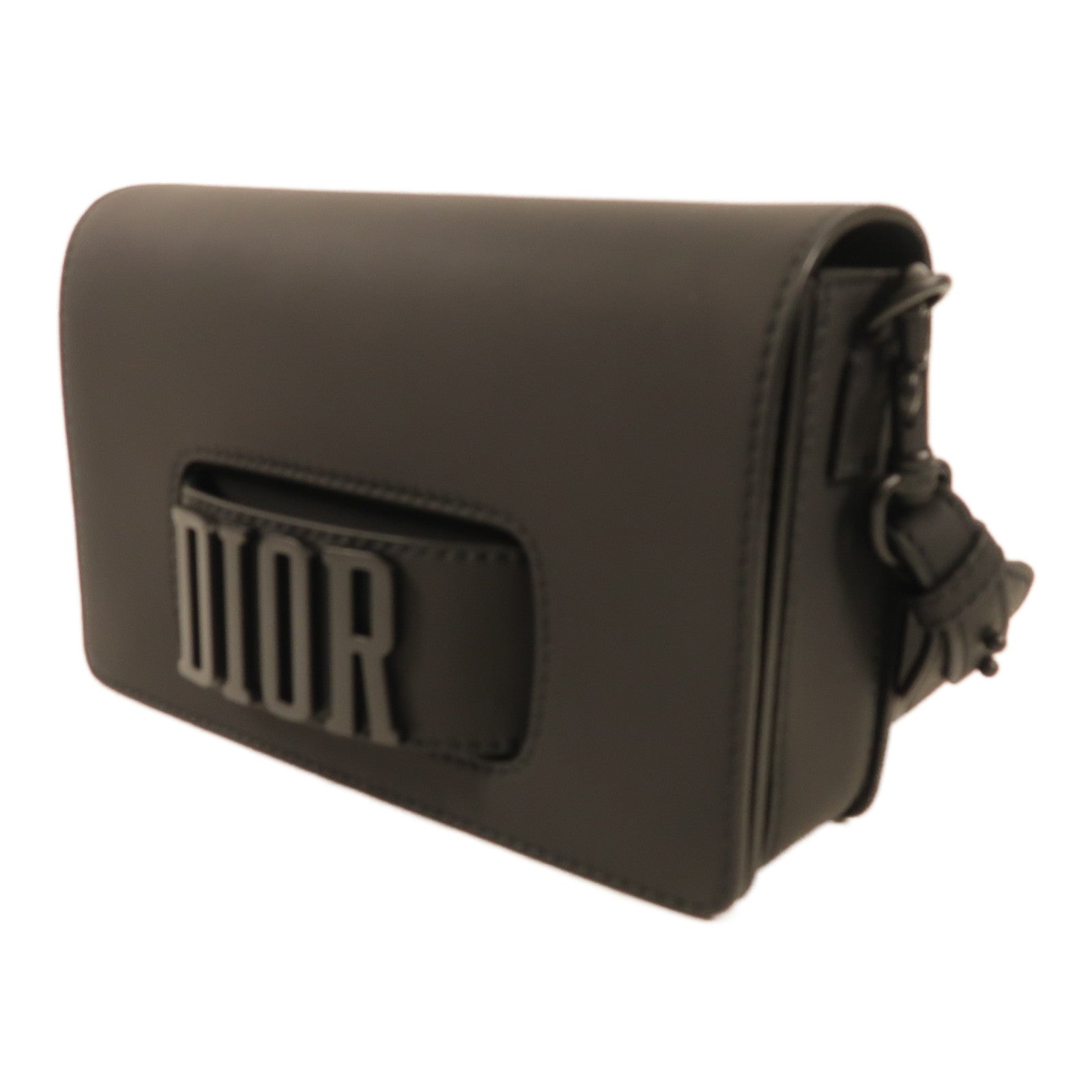 Dior CD Ultramatte Dior Revolution Shoulder Bag Calfskin Leather Black