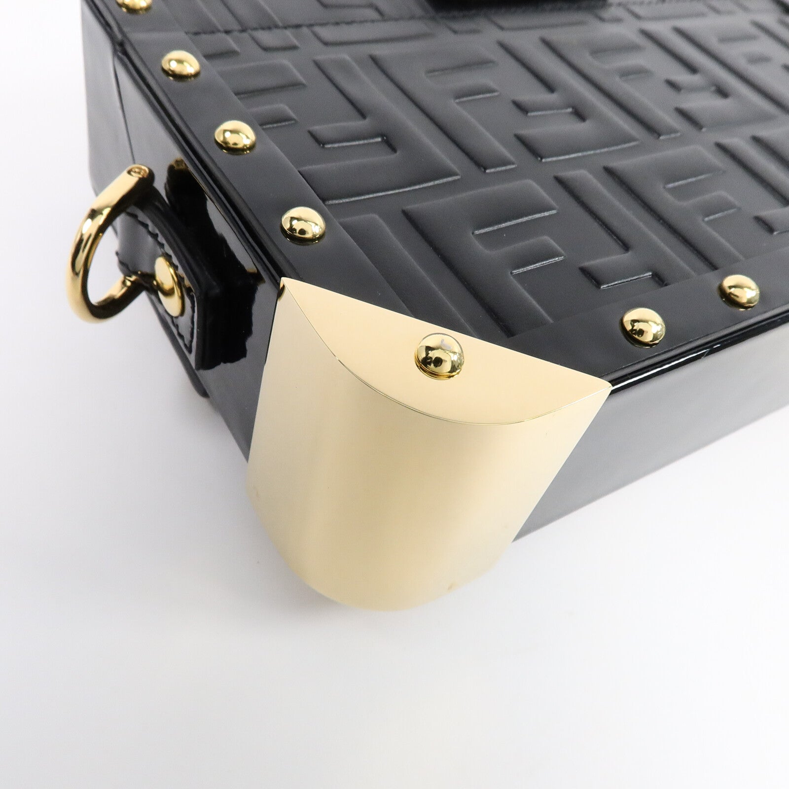 FENDI 牛皮皮革Baguette Trunk Mini肩背袋