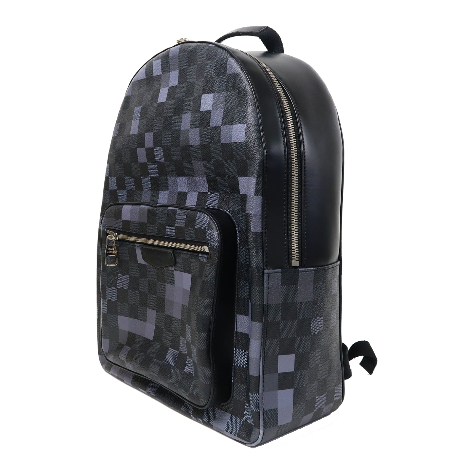 LOUIS VUITTON Damier Graphite Josh Backpack銀扣背包黑色/藍色
