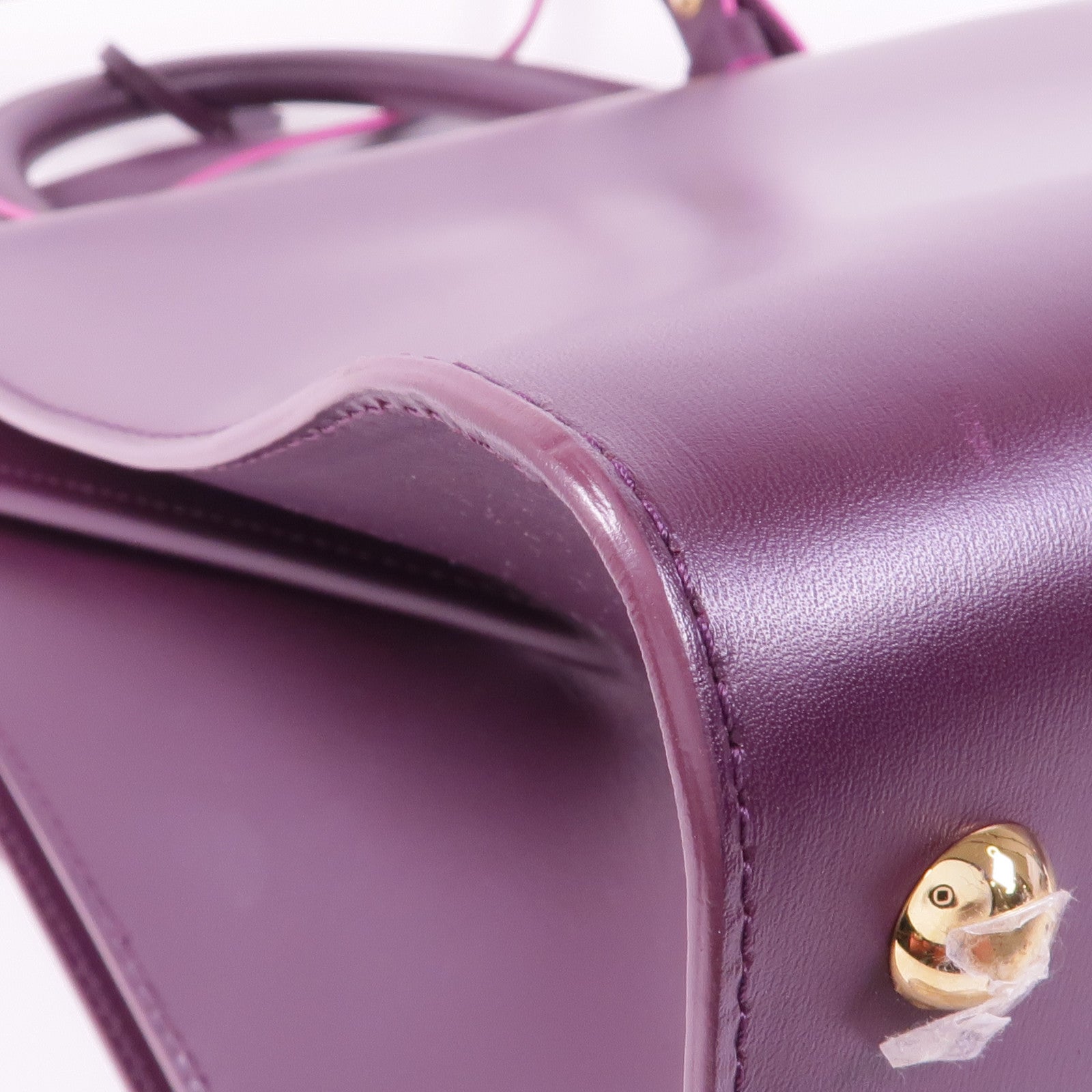 Delvaux 牛皮皮革Brillant MM金扣手挽肩背兩用袋