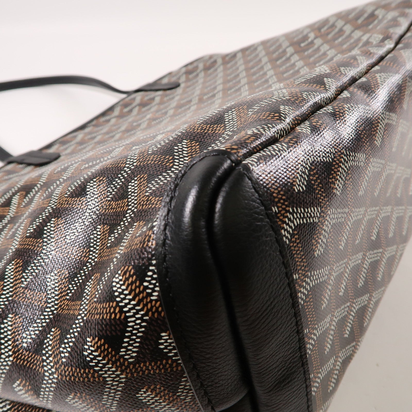 GOYARD 塗層帆布Tote Bag銀扣手挽袋黑色