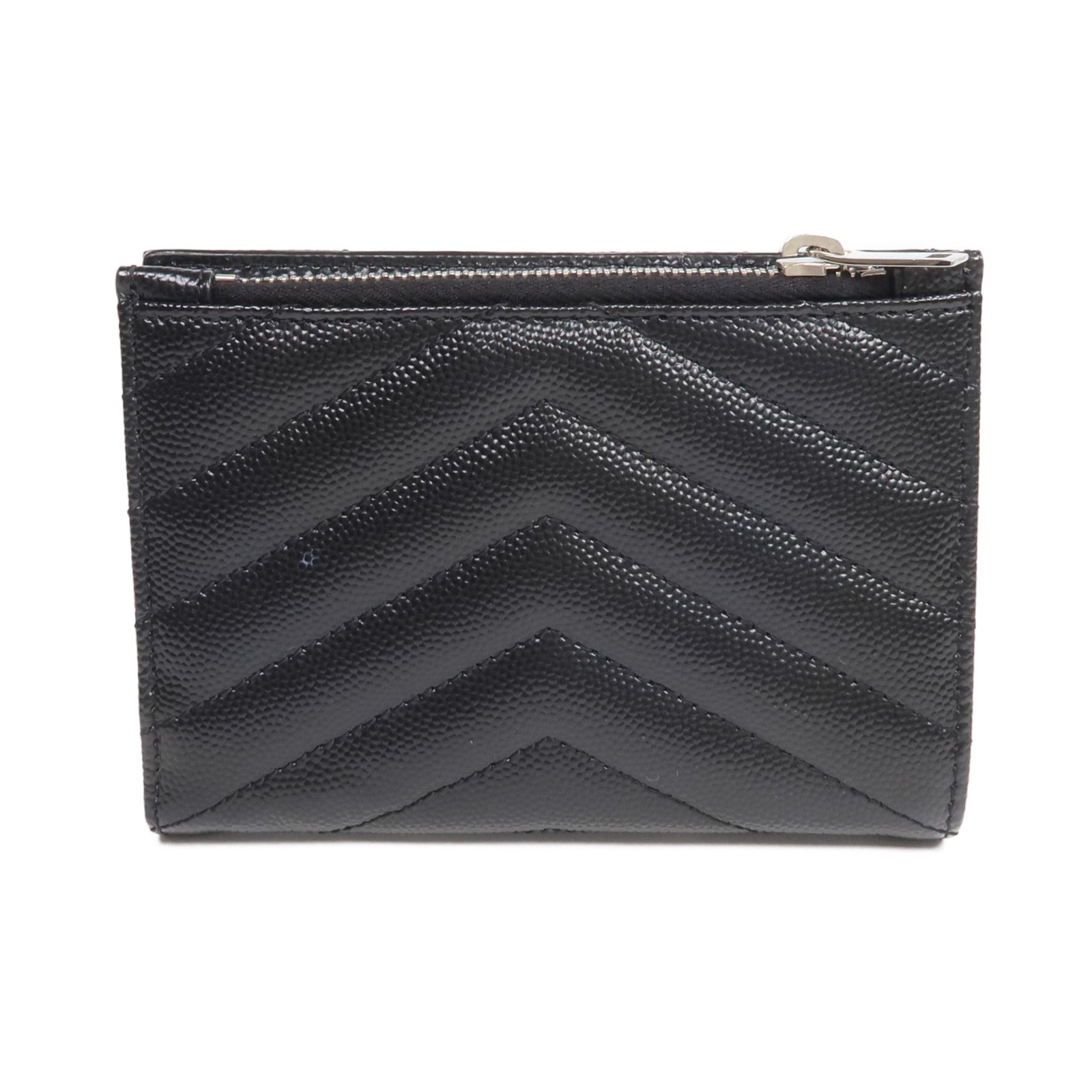 SAINT LAURENT 牛皮皮革Wallet銀扣錢包