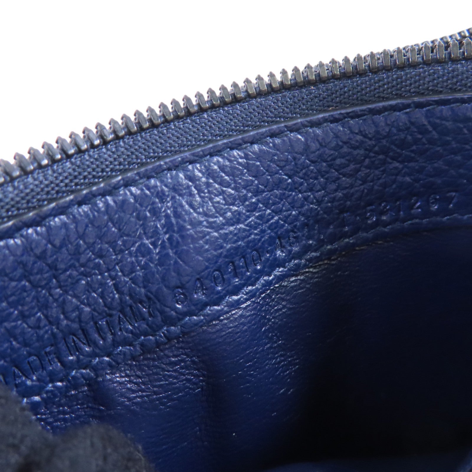 BALENCIAGA Card Case Card Holder Blue 640110 Calfskin Leather