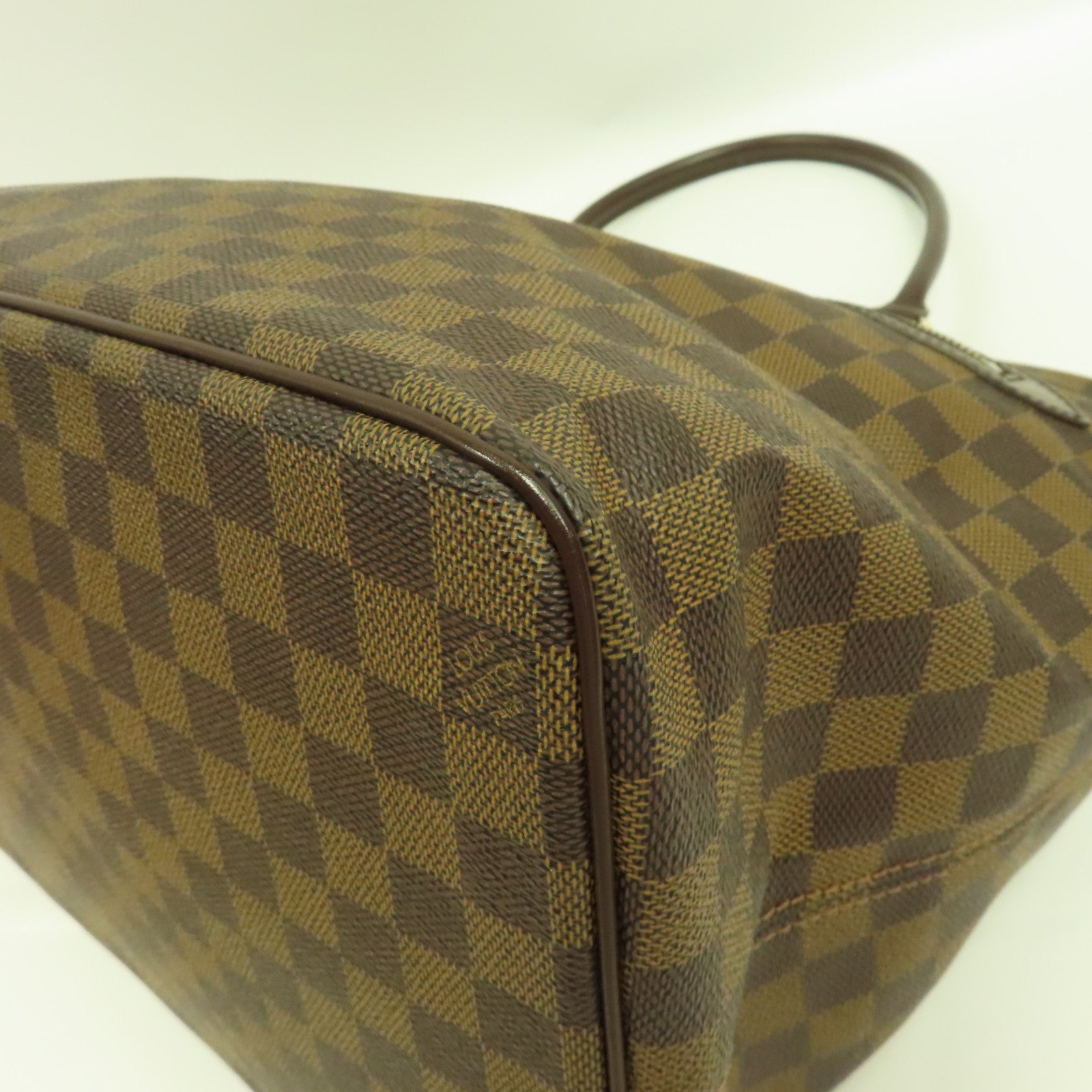 LOUIS VUITTON Damier Saleya GM金扣手挽袋啡色