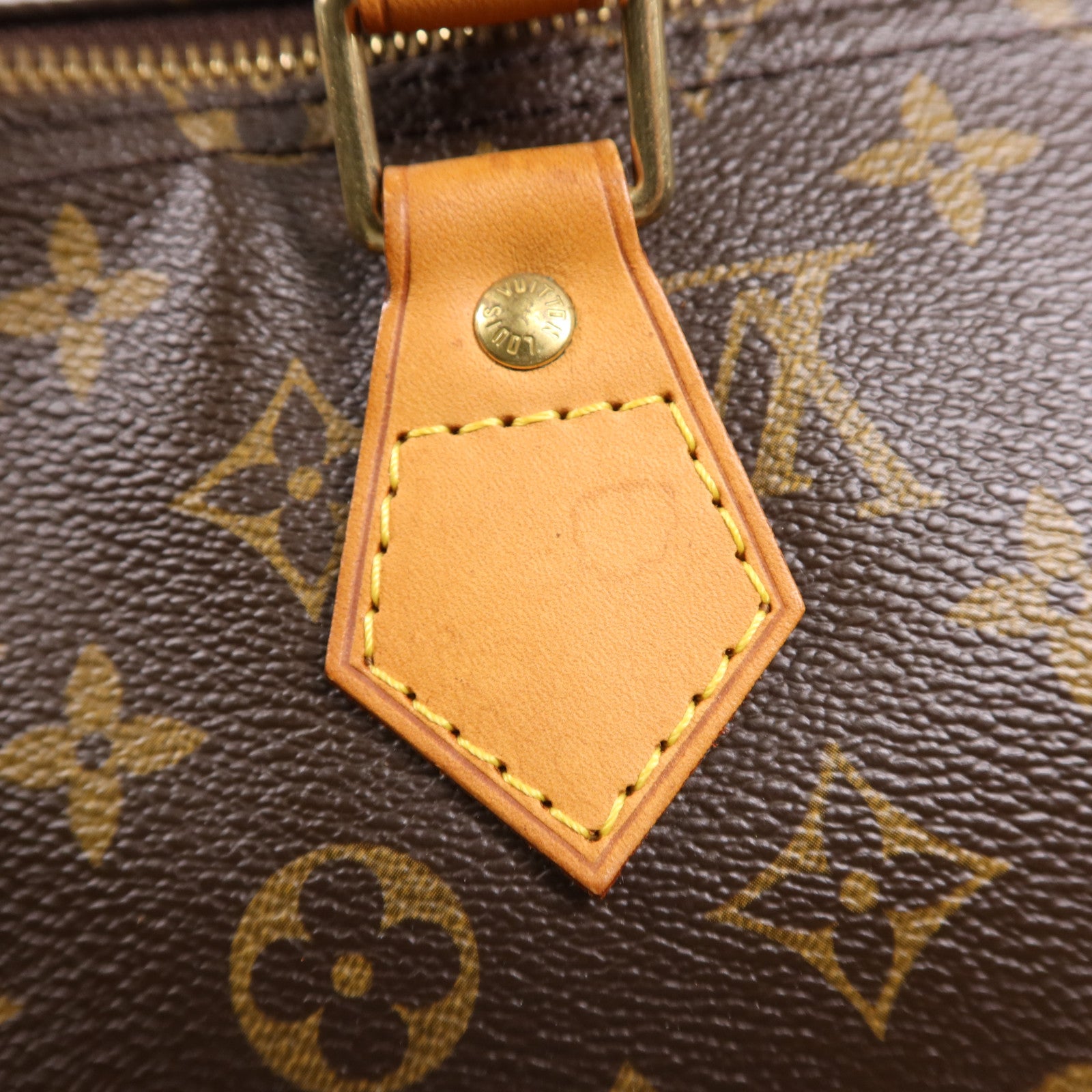 LOUIS VUITTON Monogram Speedy 35金扣手挽袋