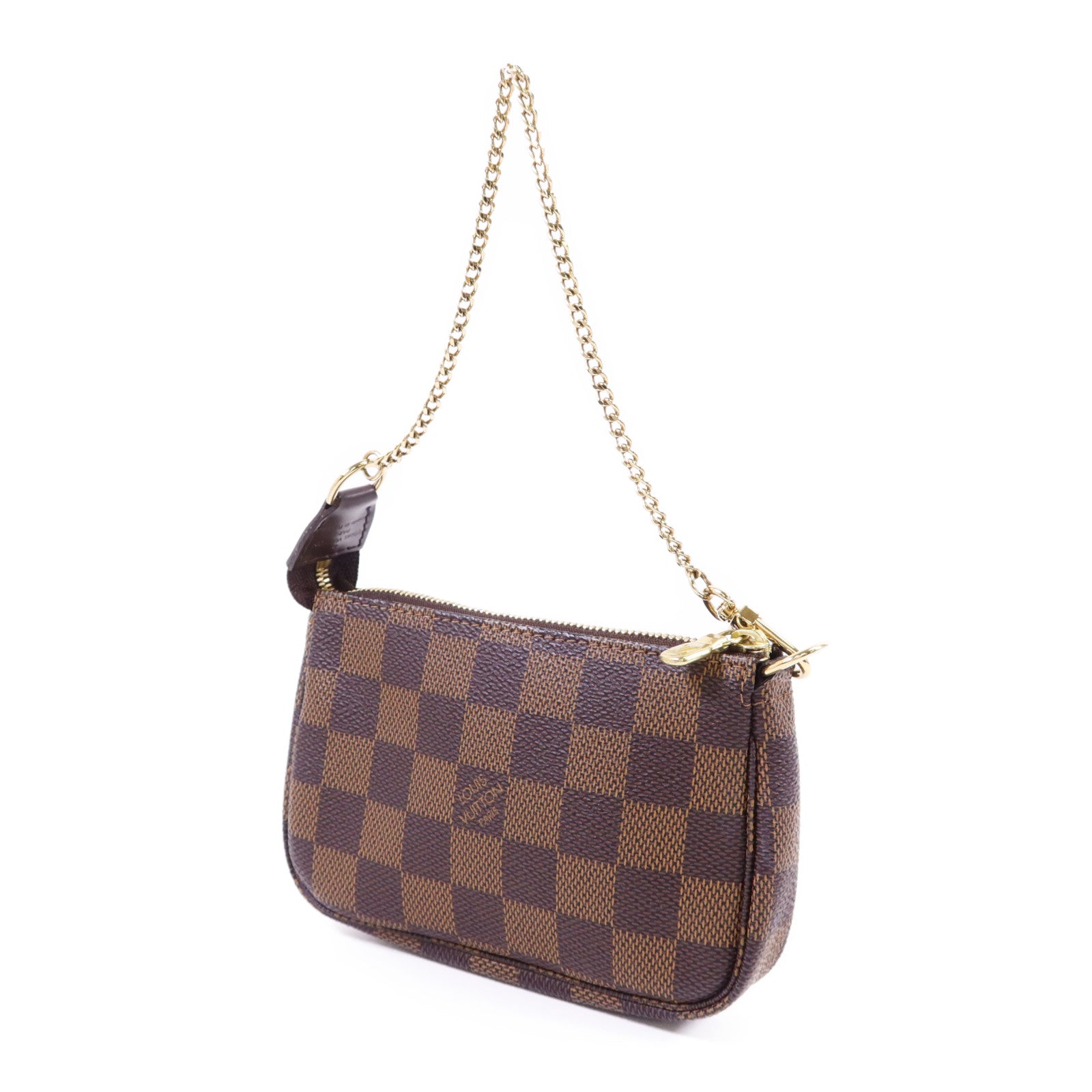 LOUIS VUITTON Damier Mini Pochette Accessoires金扣手挽袋