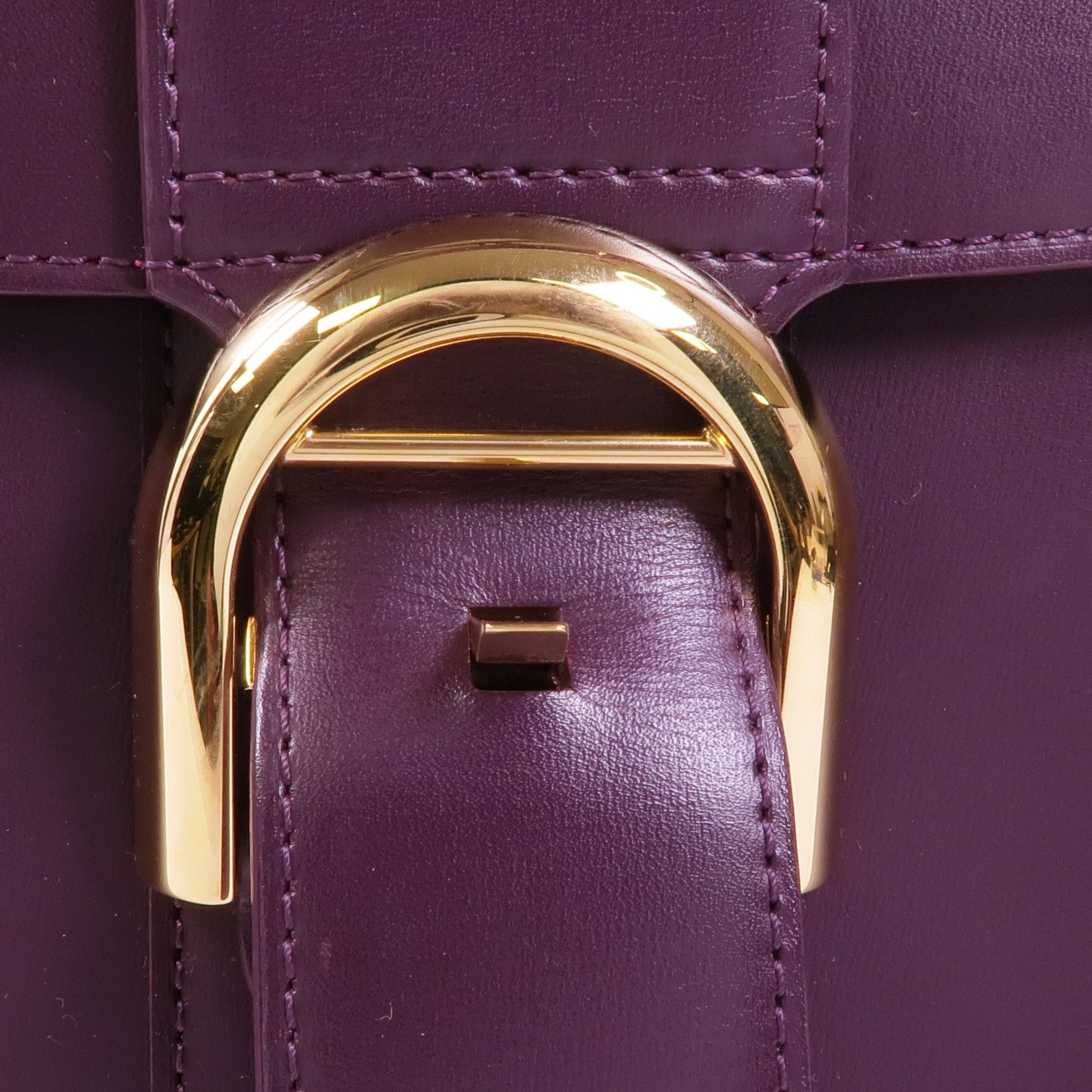 Delvaux 牛皮皮革Brillant MM金扣手挽肩背兩用袋