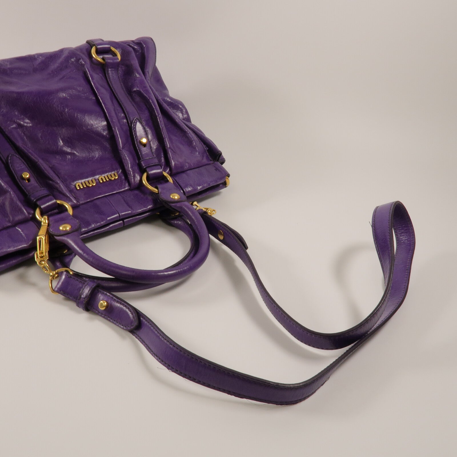 Miu Miu 牛皮皮革Shoulder Bag手挽肩背兩用袋