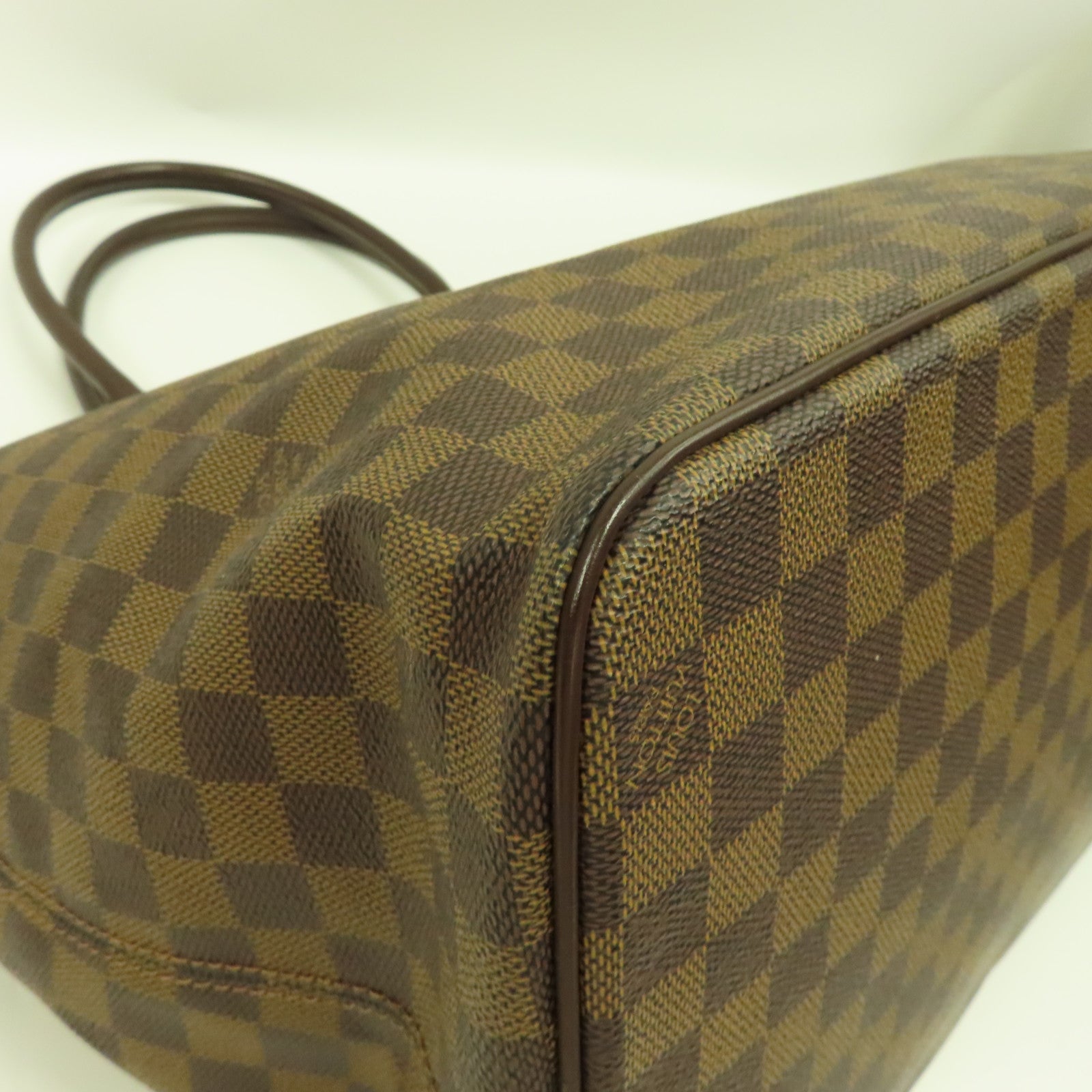 LOUIS VUITTON Damier Saleya GM金扣手挽袋啡色