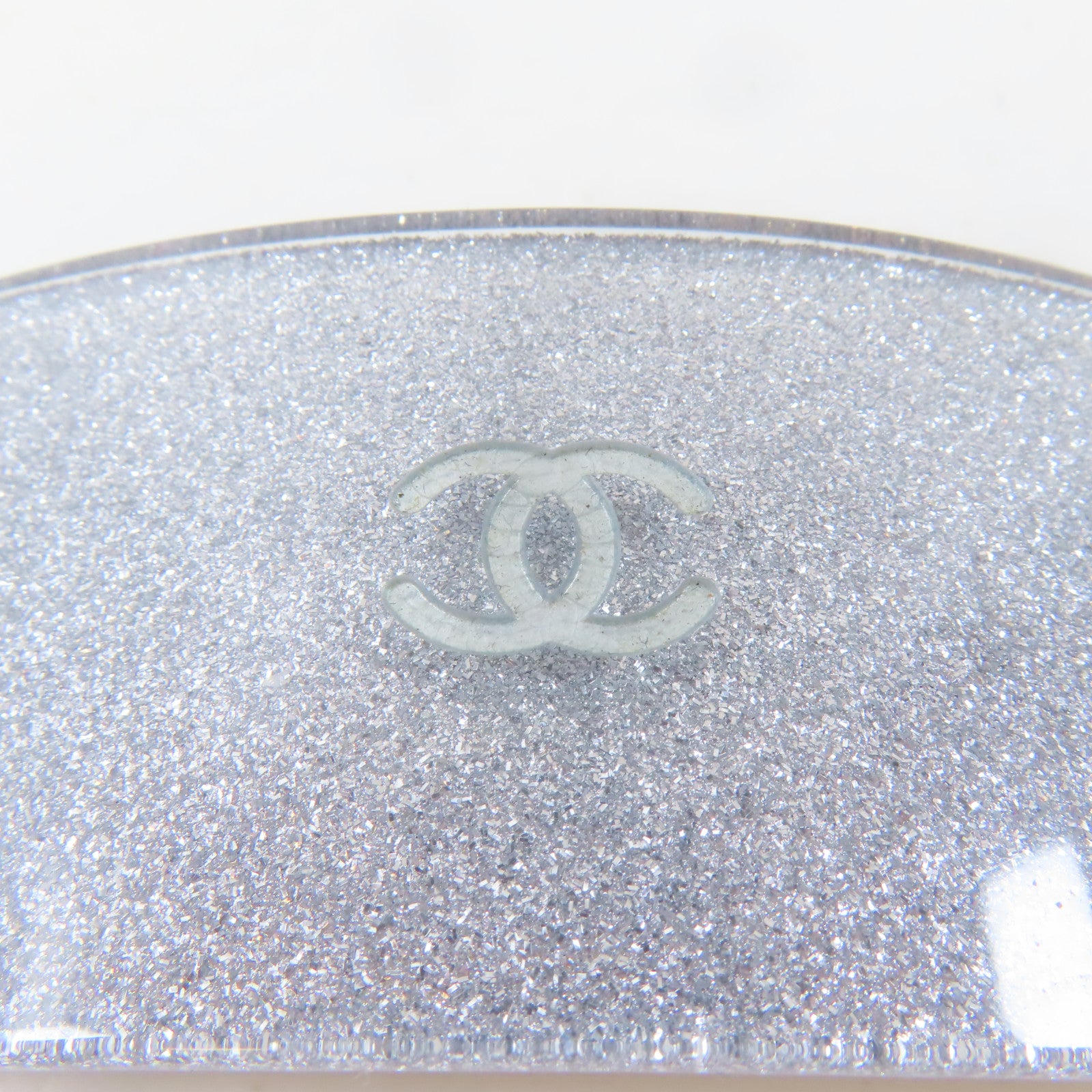 CHANEL 【激減優惠】PVC Barrette髮夾銀色