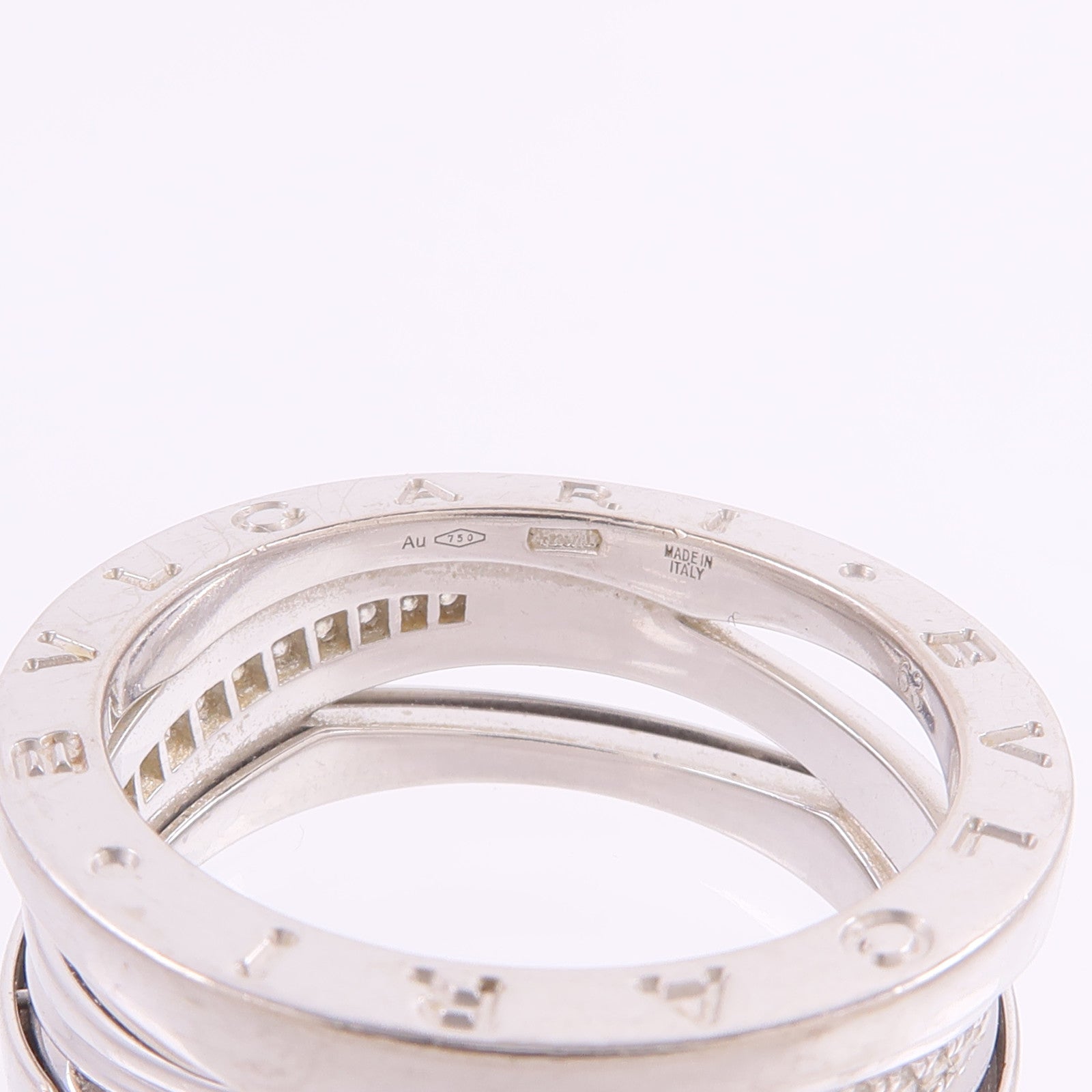 BVLGARI 18K白金B-zero1 Diamonds鑽石戒指