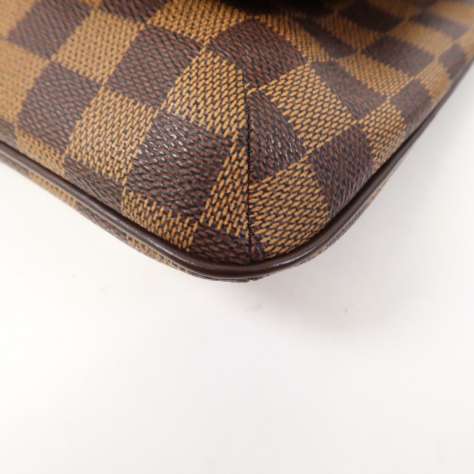 LOUIS VUITTON Damier Musette Salsa金扣肩背袋啡色