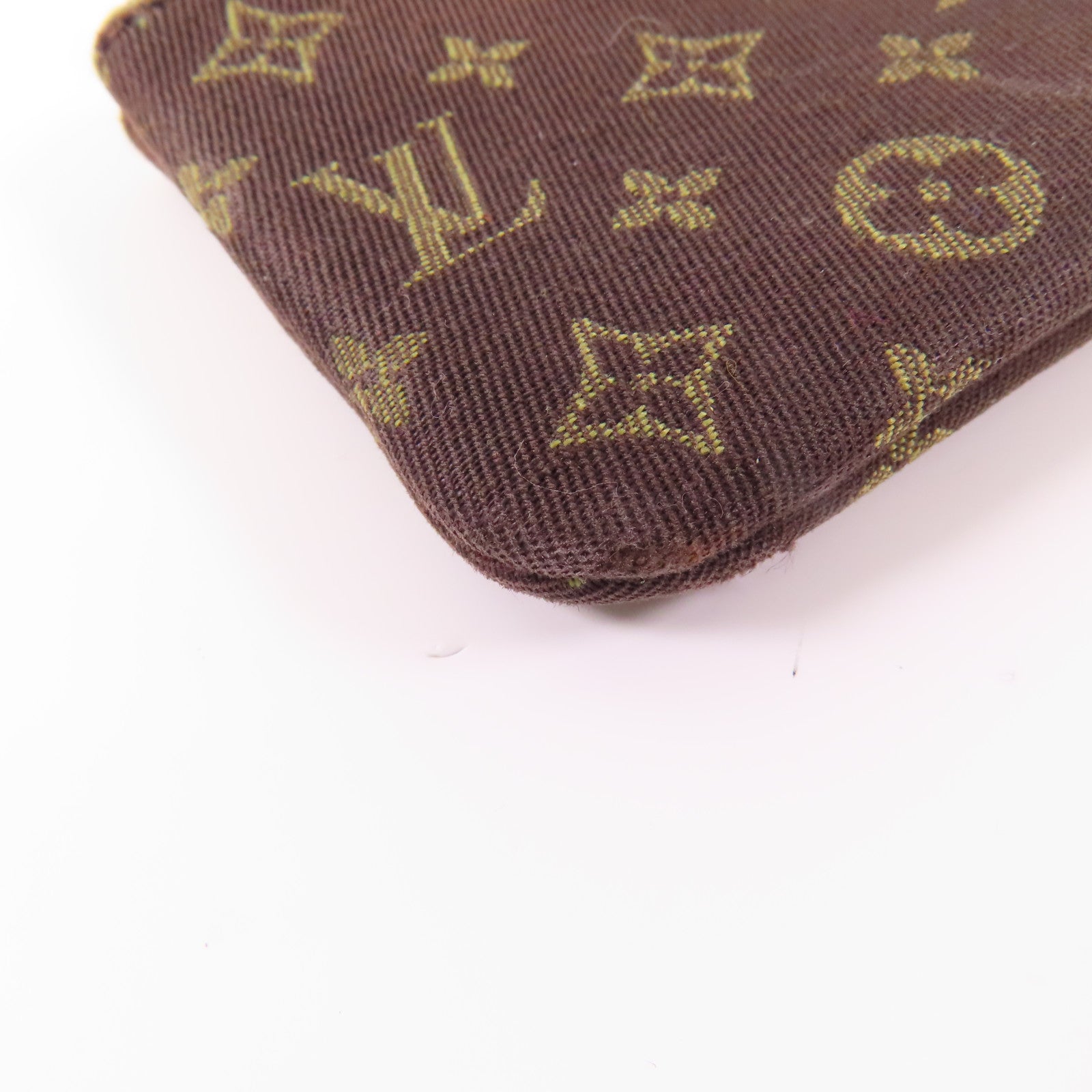 LOUIS VUITTON Monogram Mini Lin  Pochette Cles Coin Case