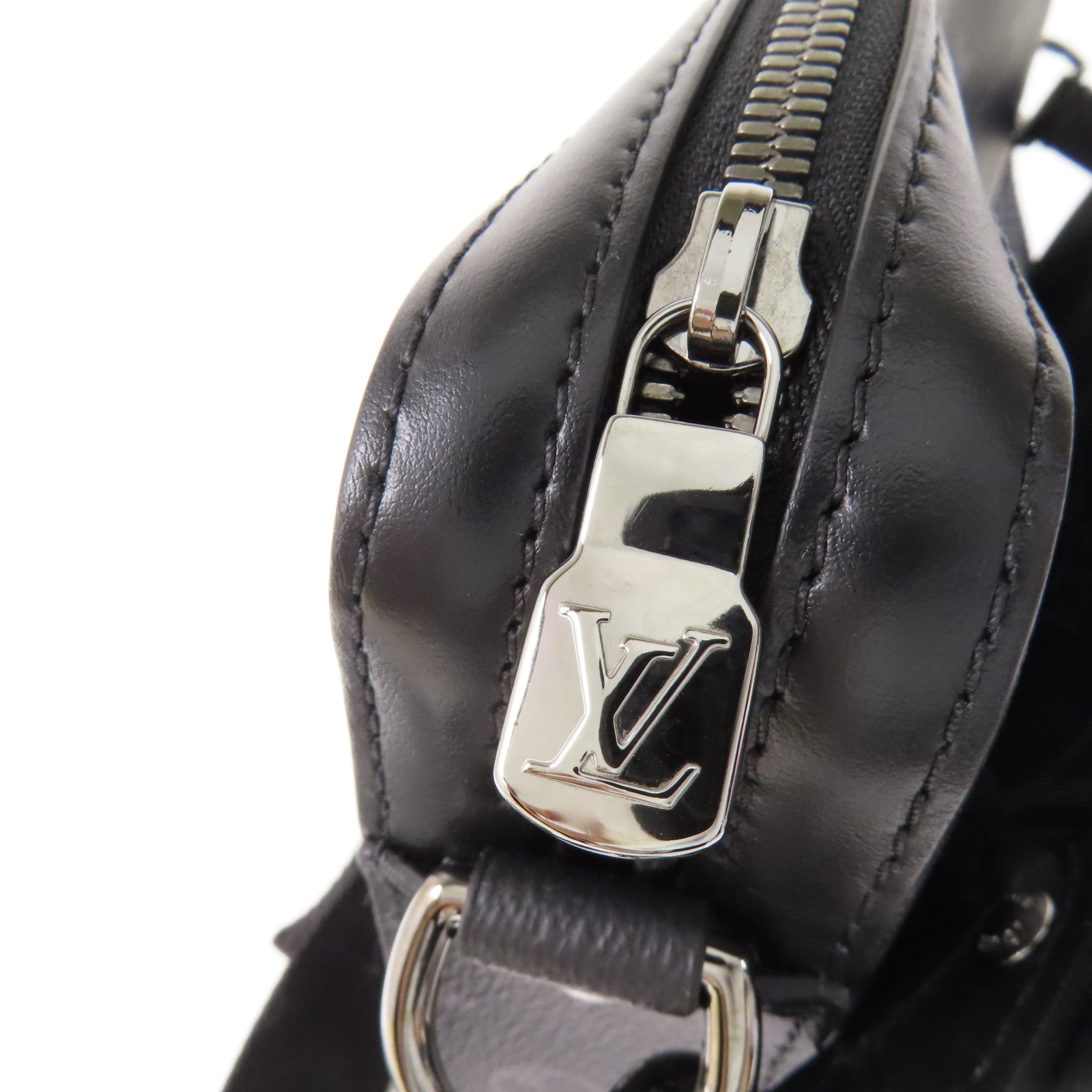 LOUIS VUITTON Monogram Eclipse Reverse Trio Messenger銀扣肩背袋灰色