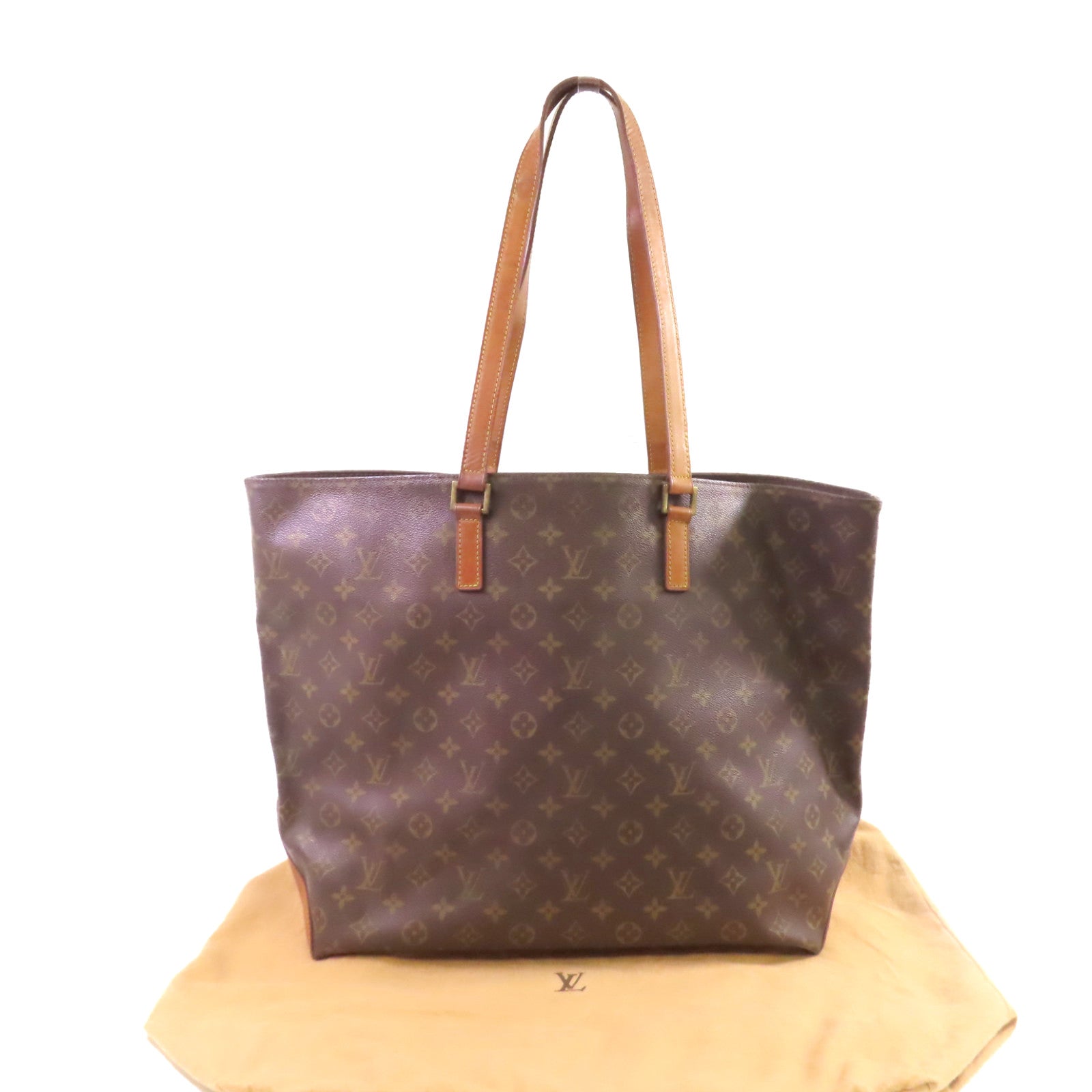 LOUIS VUITTON Monogram Cabas Alto Tote Bag金扣肩背袋啡色