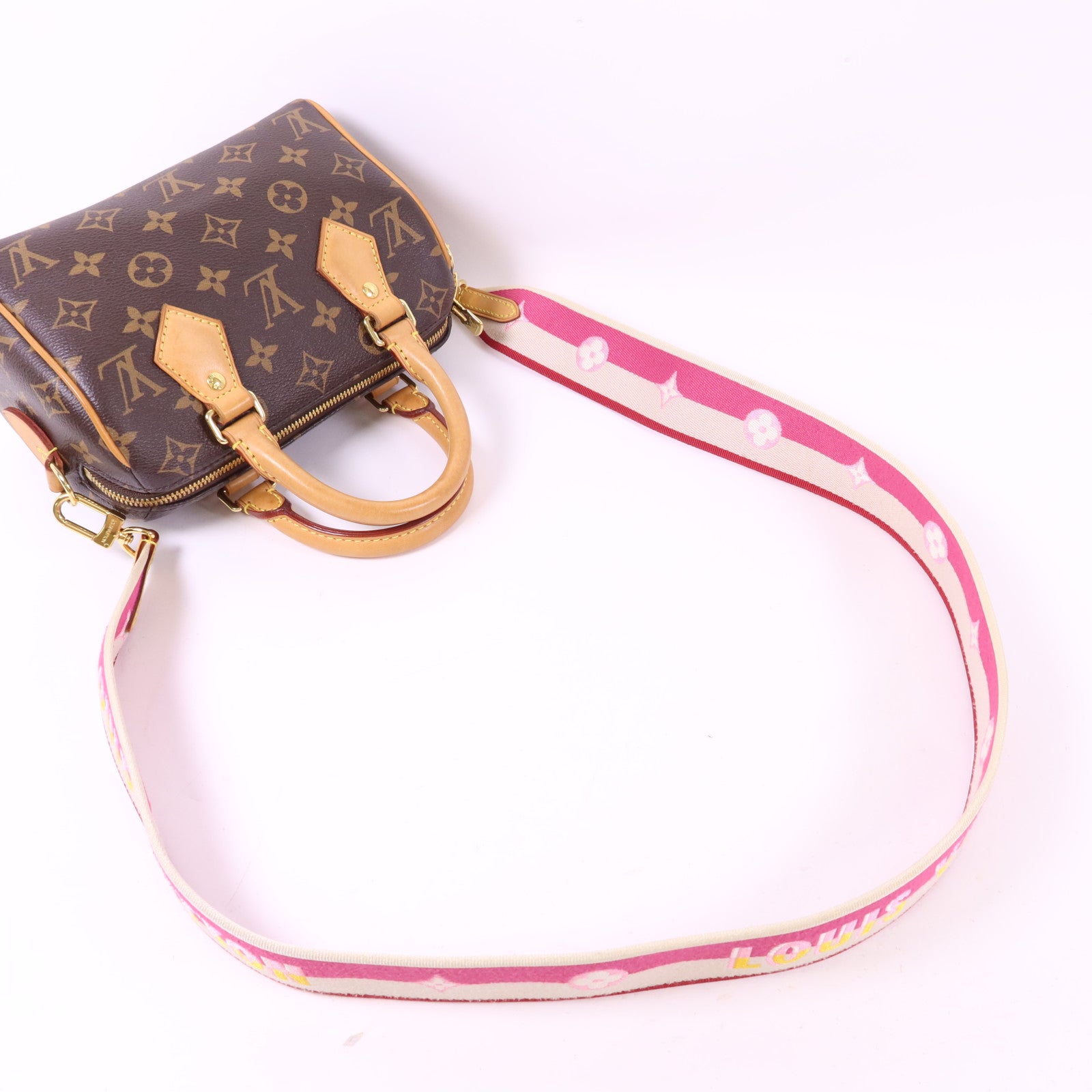 LOUIS VUITTON Monogram Speedy Bandouliere 20金扣手挽肩背兩用袋