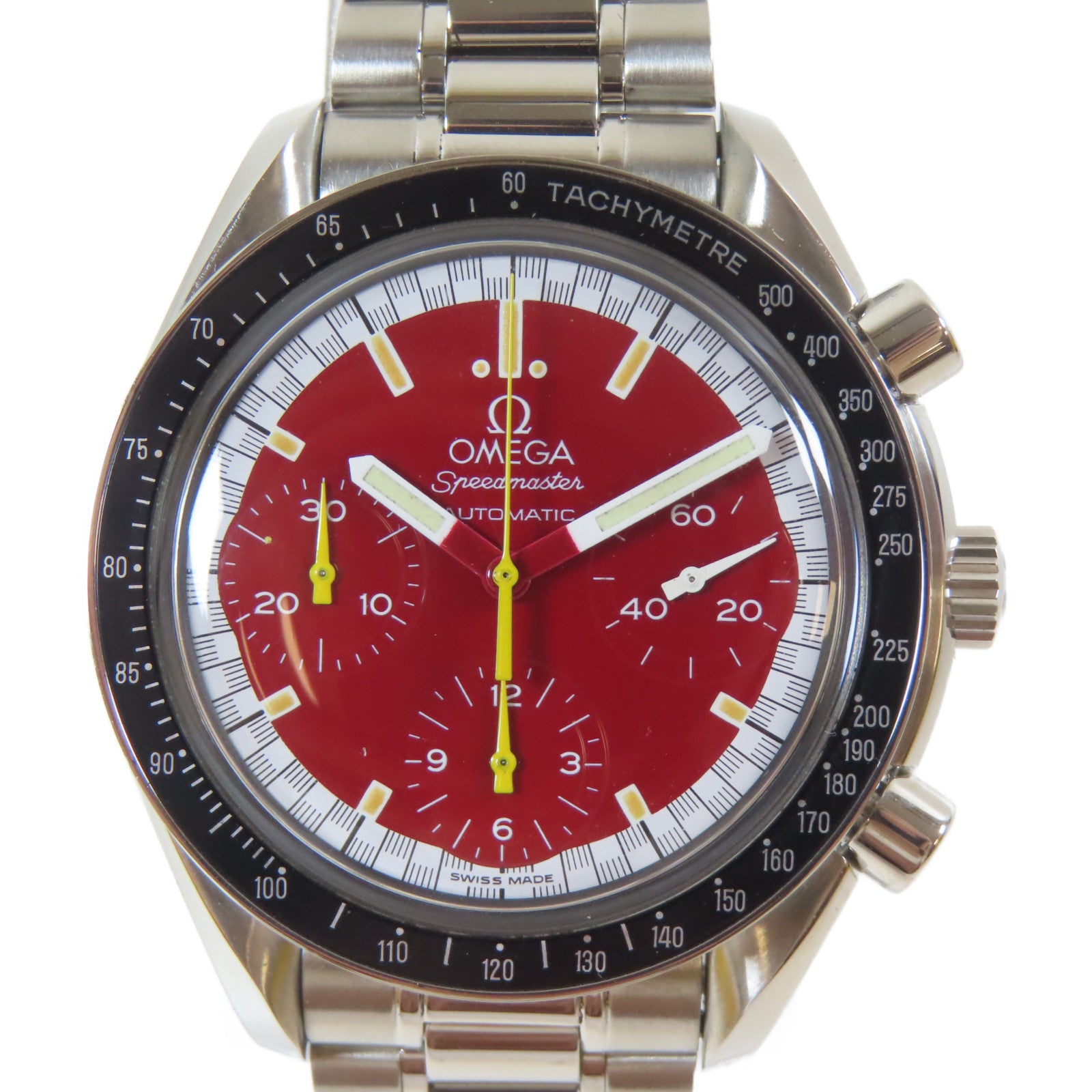 OMEGA Speedmaster不鏽鋼手錶自動機芯紅色