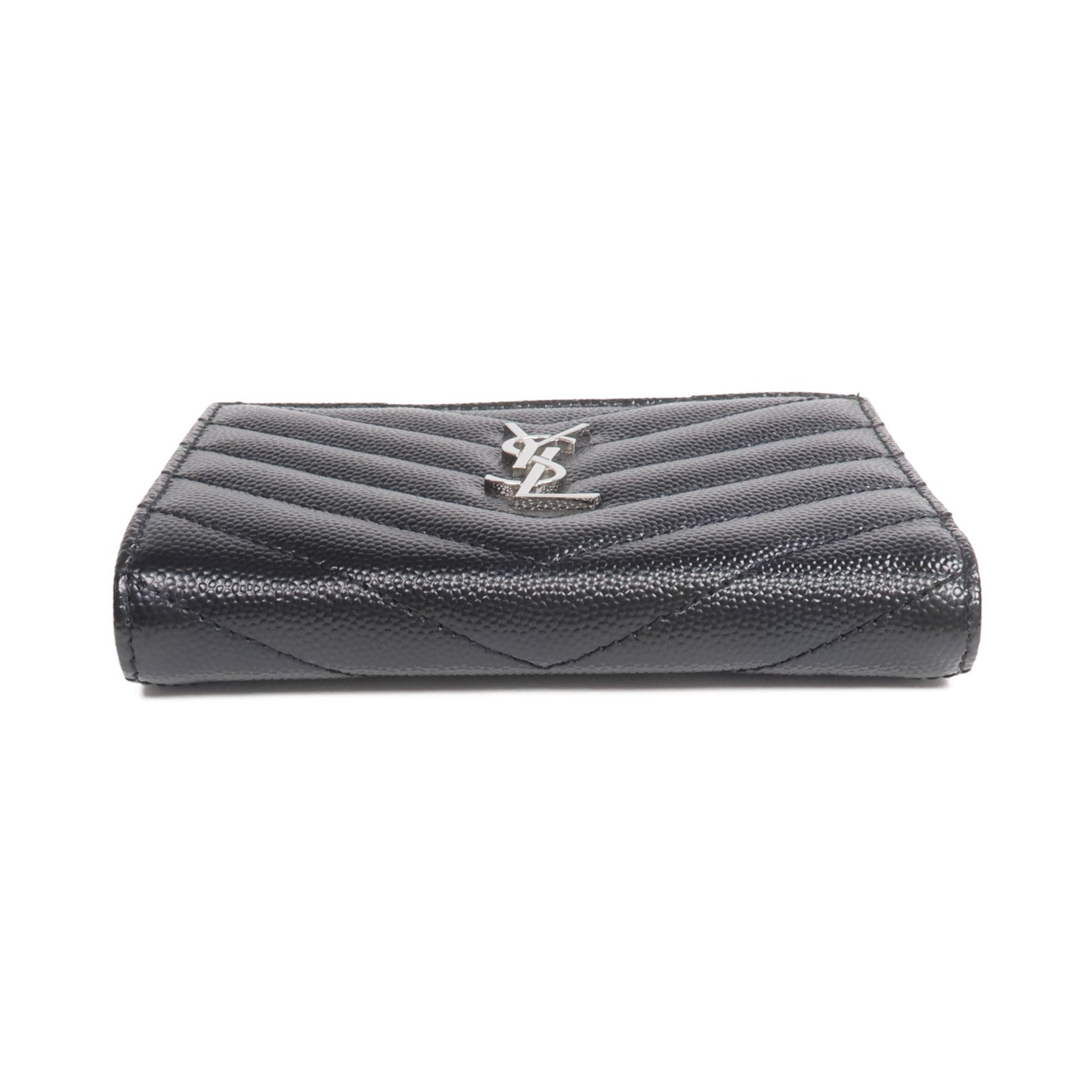 SAINT LAURENT 牛皮皮革Wallet銀扣錢包