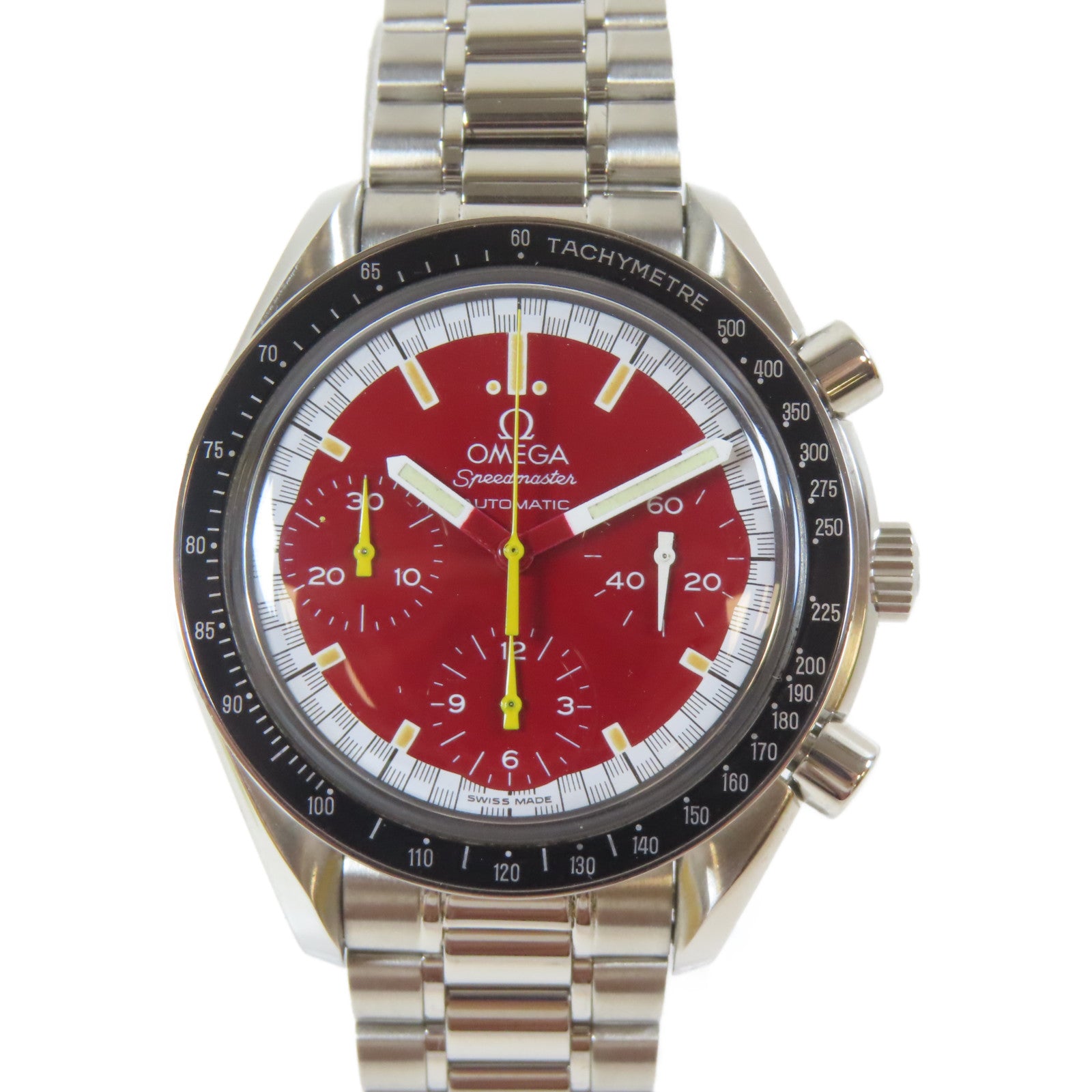 OMEGA Speedmaster不鏽鋼手錶自動機芯紅色