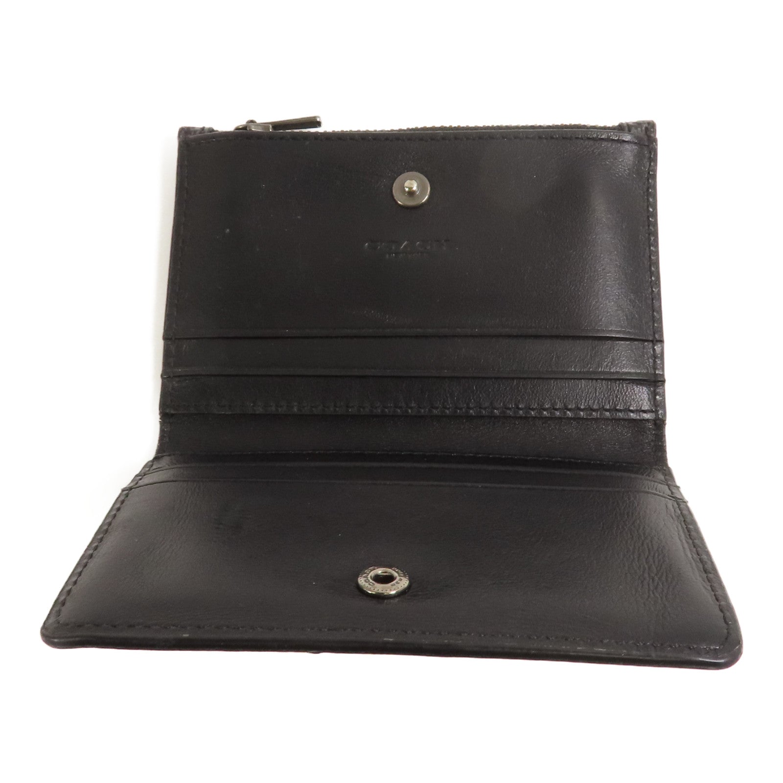 COACH 塗層帆布Card/Coin Case零錢包/卡片套