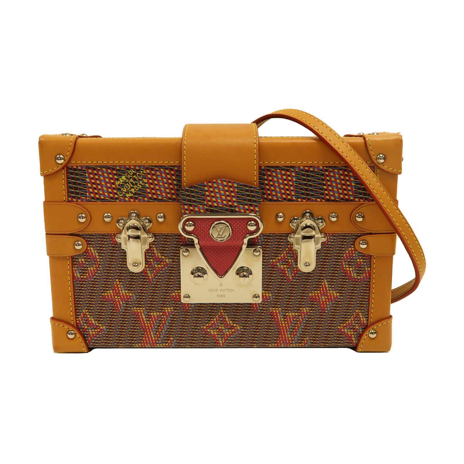 LOUIS VUITTON Monogram Petite Malle銀扣肩背袋啡色