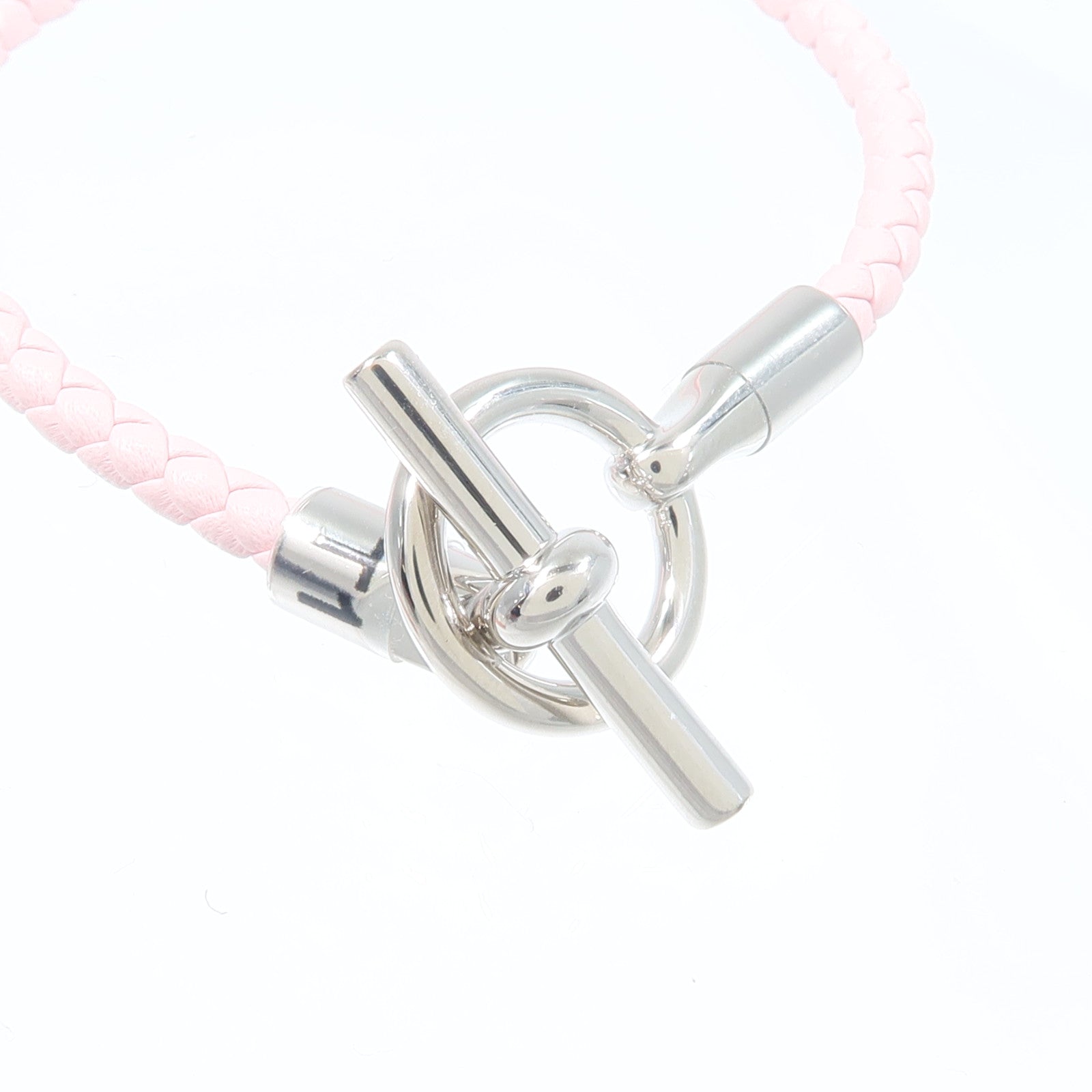 HERMES Swift皮革Glenan Bracelet手帶Rose Sakura