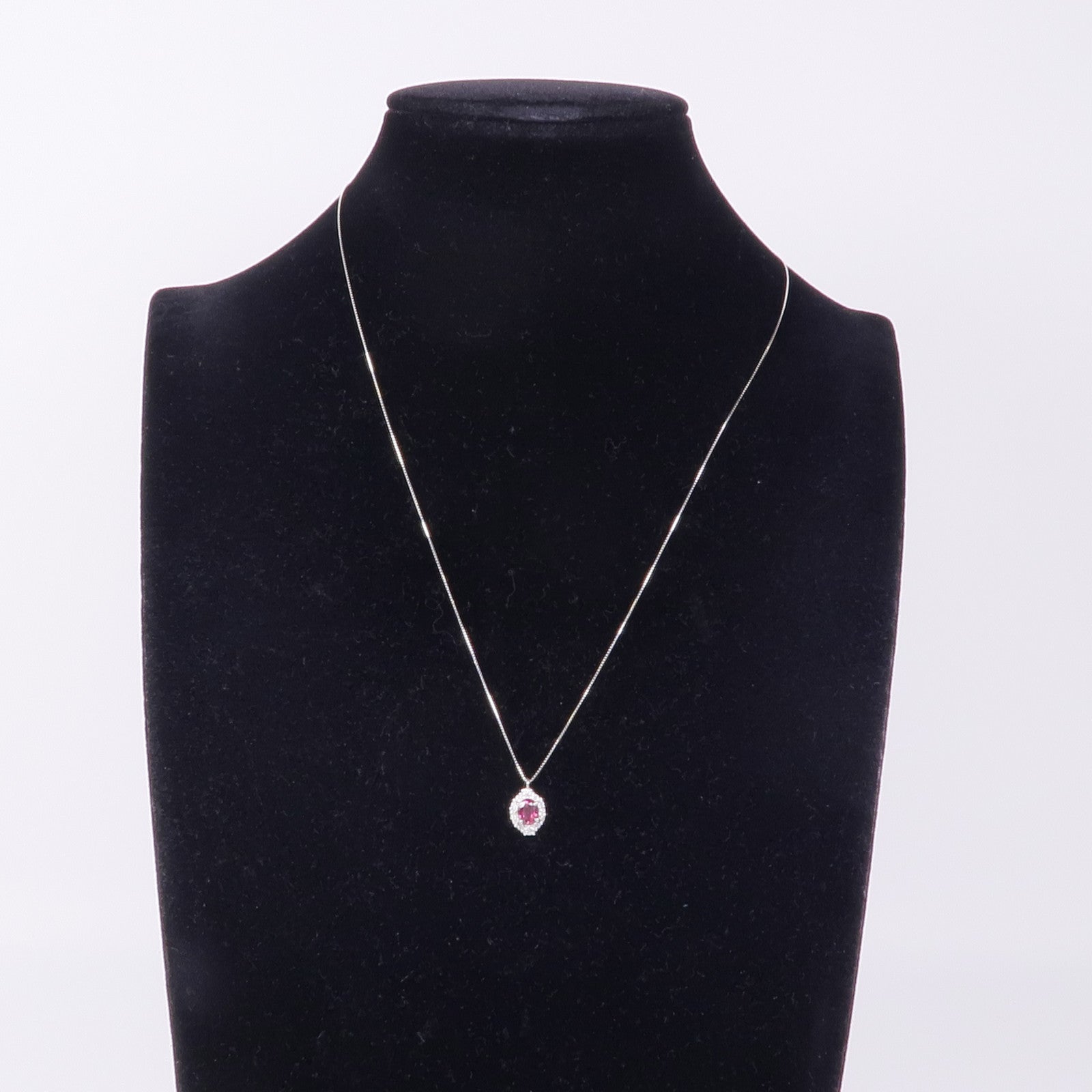 JEWELRY PT900/PT850鉑金Ruby/Diamond Necklace紅寶石/鑽石項鍊