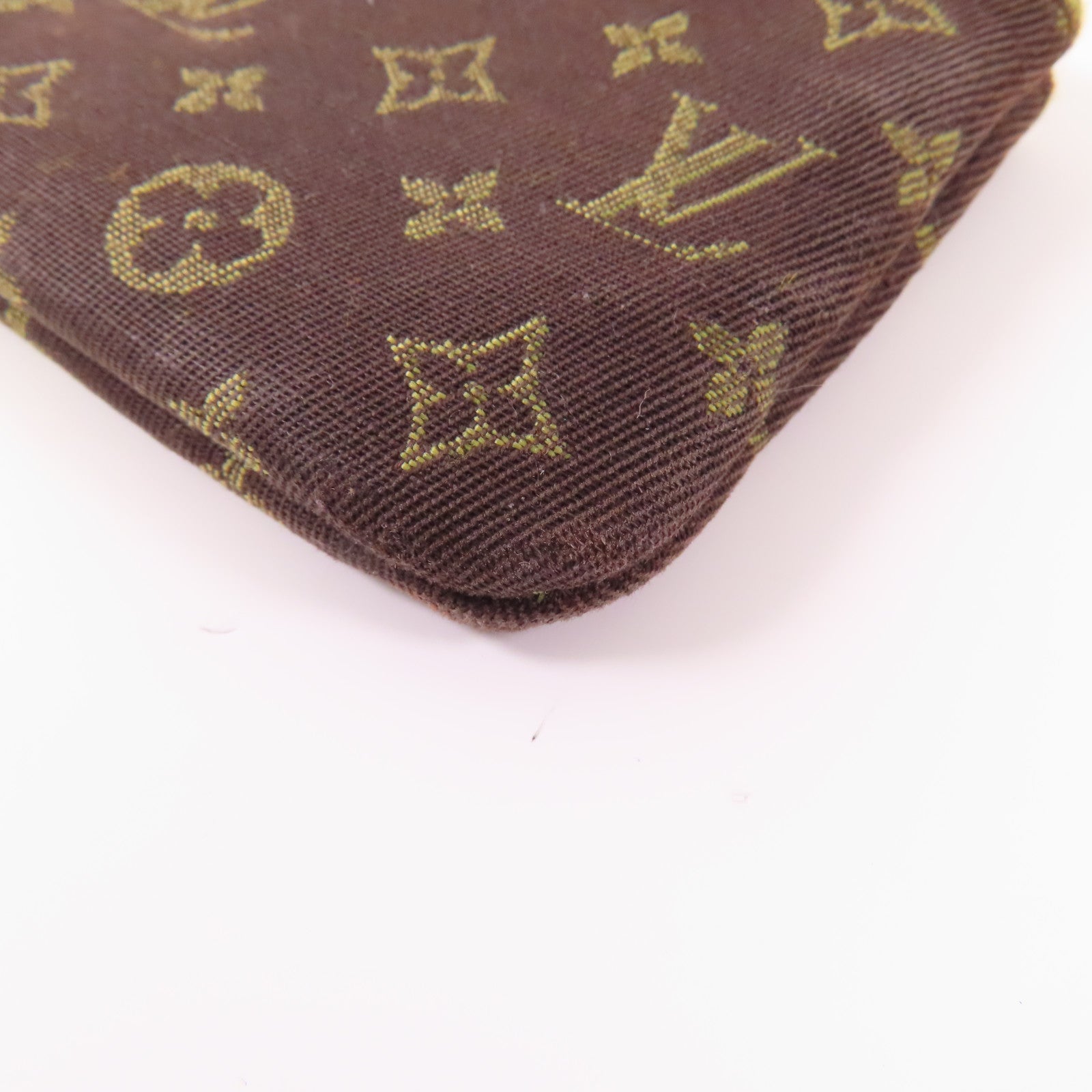 LOUIS VUITTON Monogram Mini Lin  Pochette Cles Coin Case