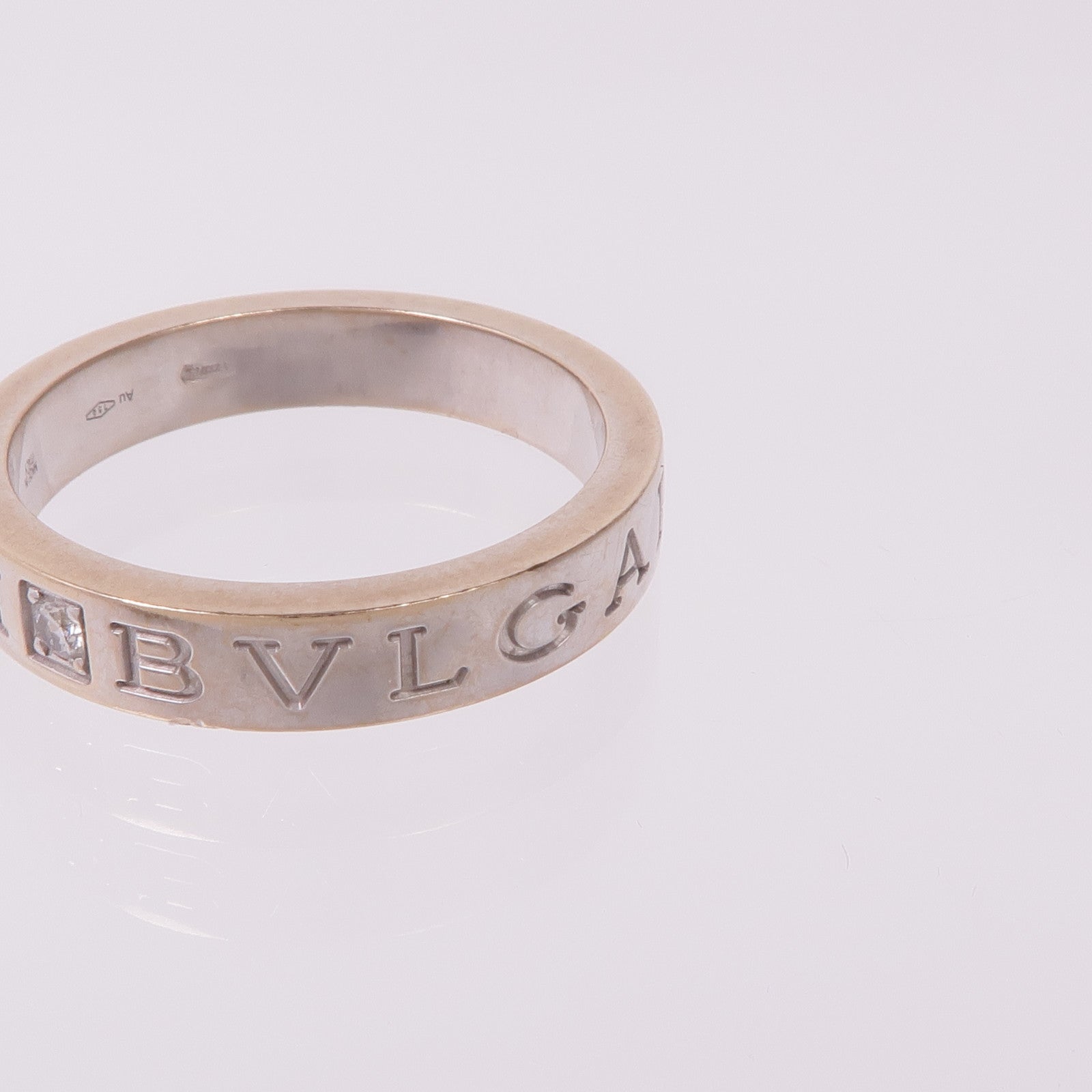 BVLGARI 【激減優惠】18K白金B.Zero1 Essential Ring鑽石戒指Bvlgari#61/US#9.5