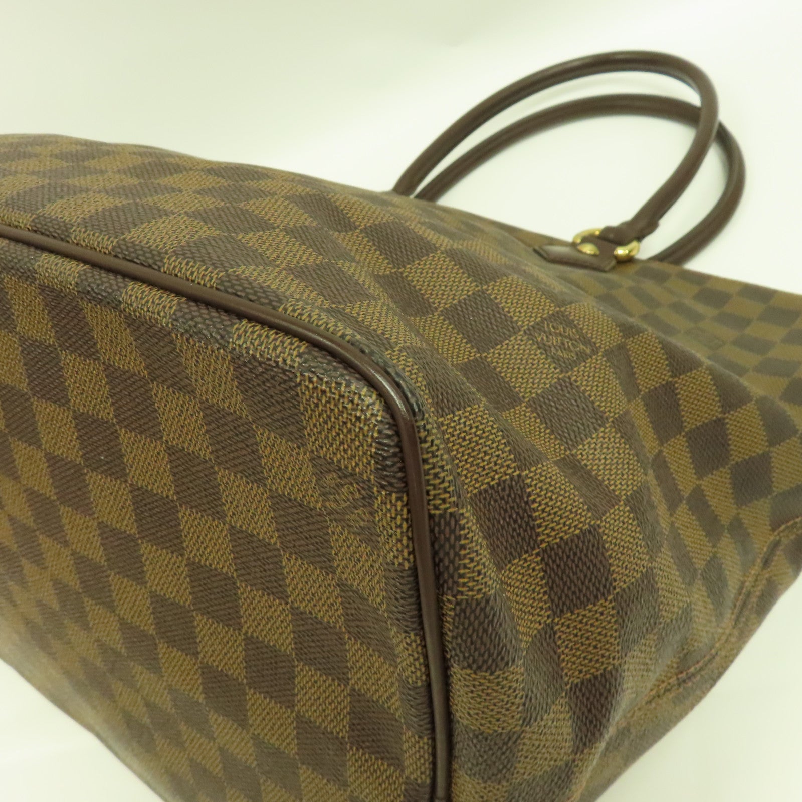 LOUIS VUITTON Damier Saleya GM金扣手挽袋啡色