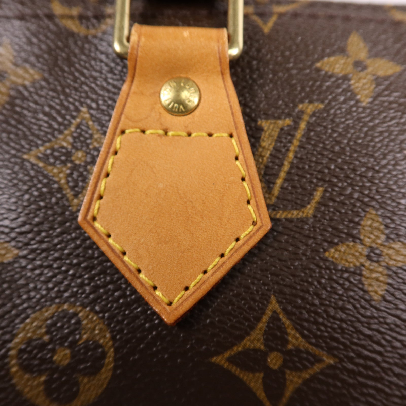 LOUIS VUITTON Monogram Speedy 35金扣手挽袋
