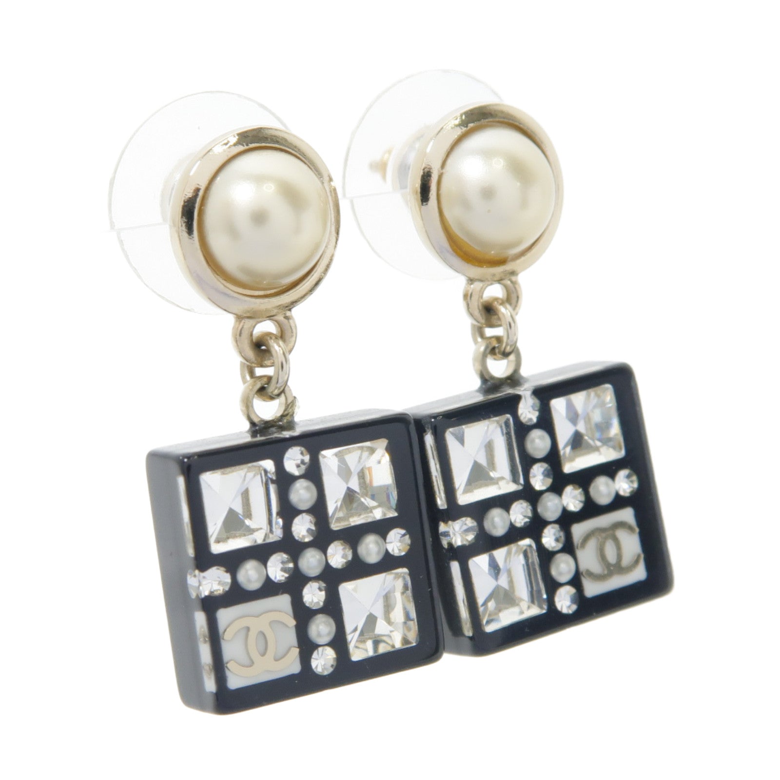 CHANEL 【清倉大減價】金屬Earrings耳環黑色