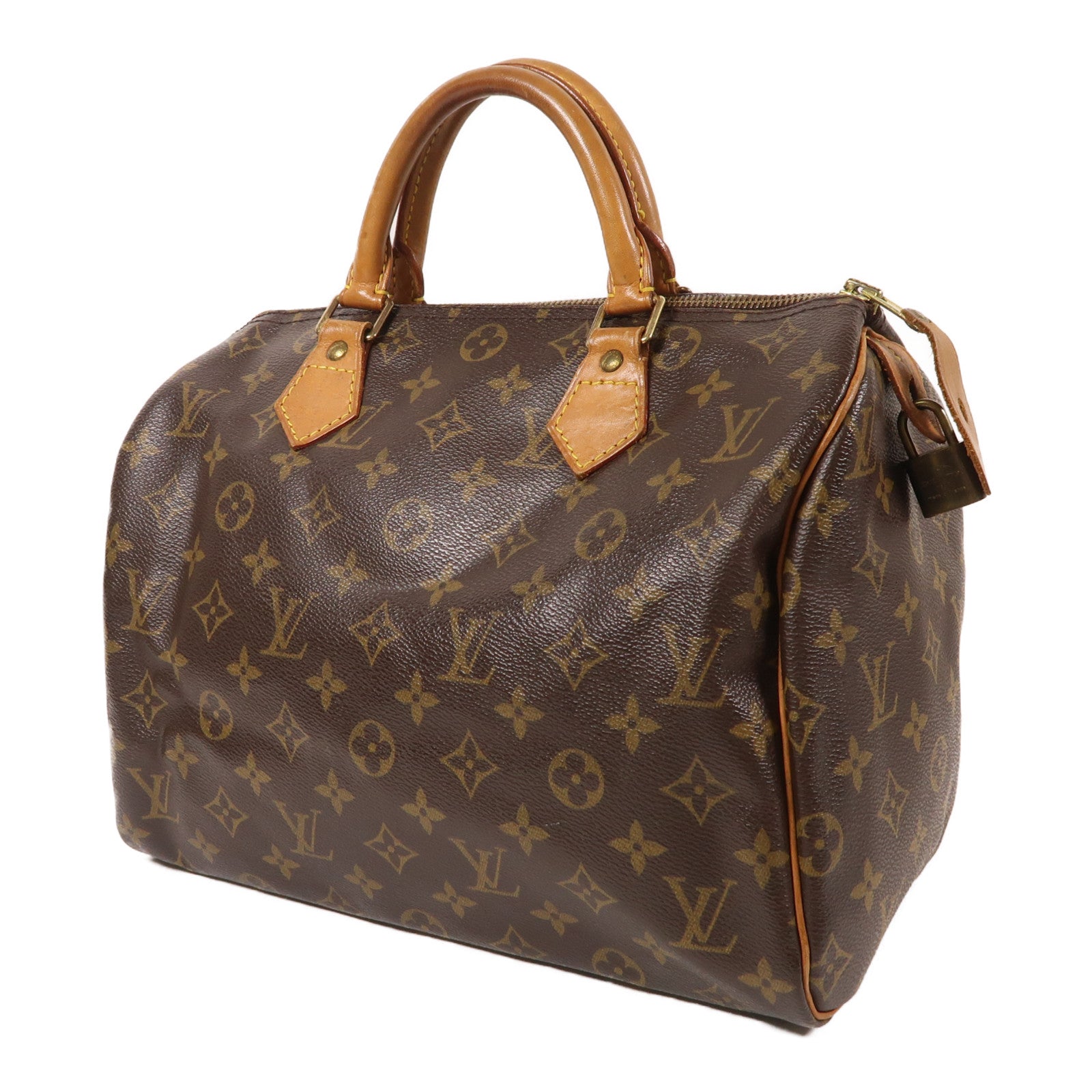 LOUIS VUITTON 【激減優惠】Monogram Speedy 30金扣手挽袋棕色