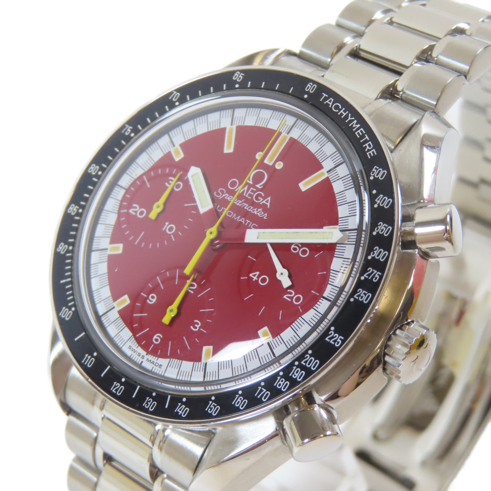 OMEGA Speedmaster不鏽鋼手錶自動機芯紅色