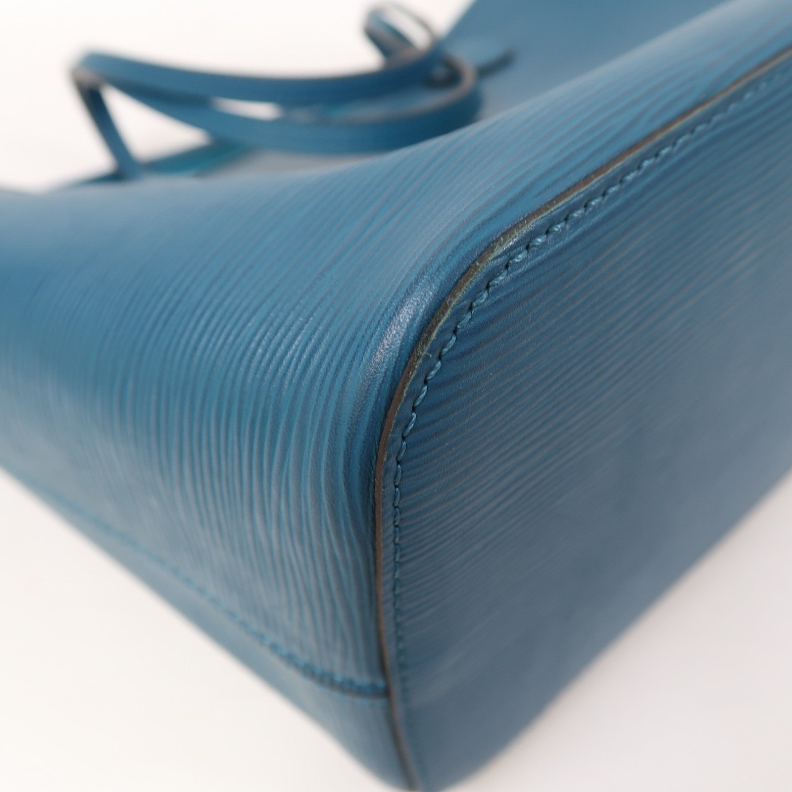 LOUIS VUITTON Epi Neverfull MM銀扣肩背袋湖水綠色