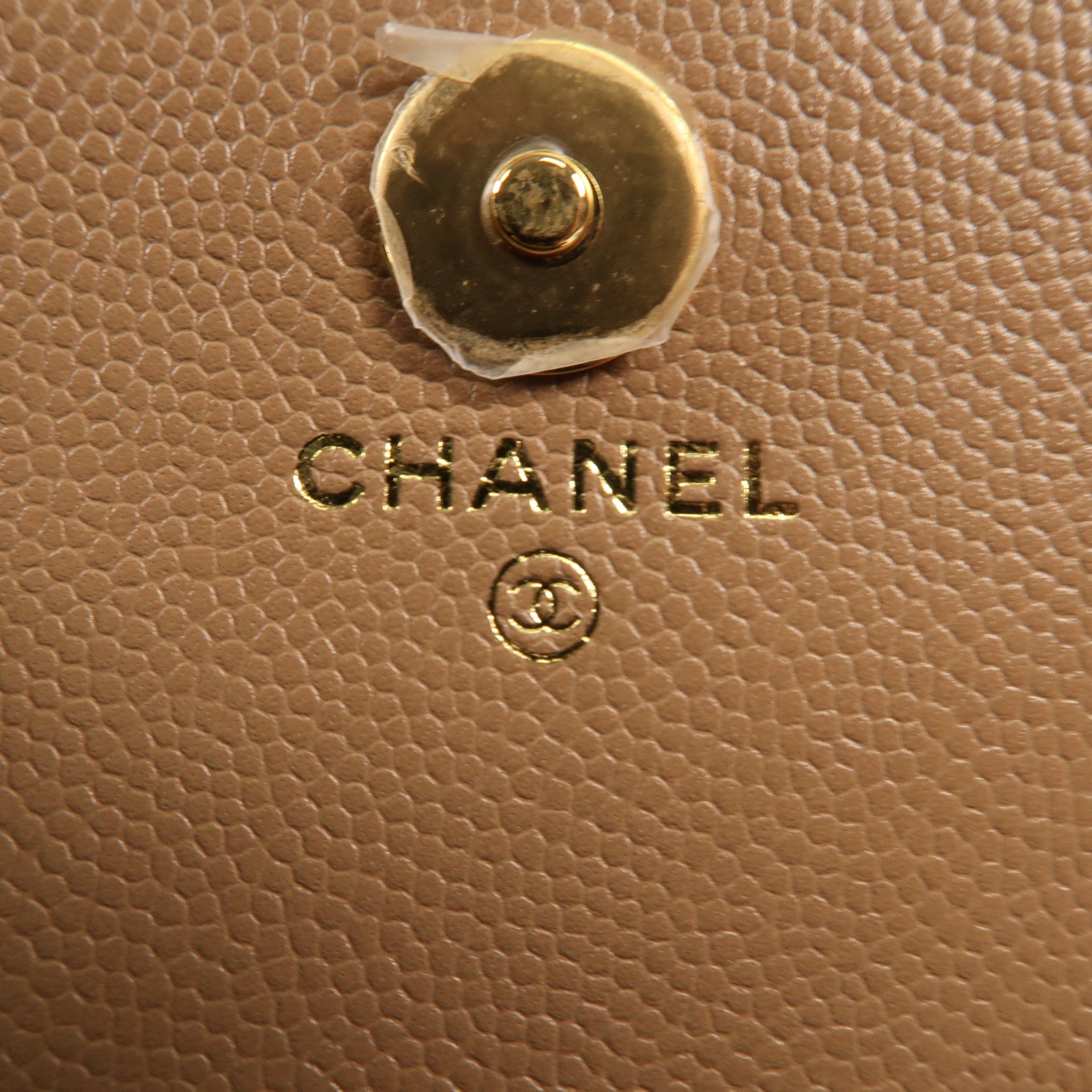 CHANEL 牛皮皮革Chain Shoulder金扣鏈帶肩背袋